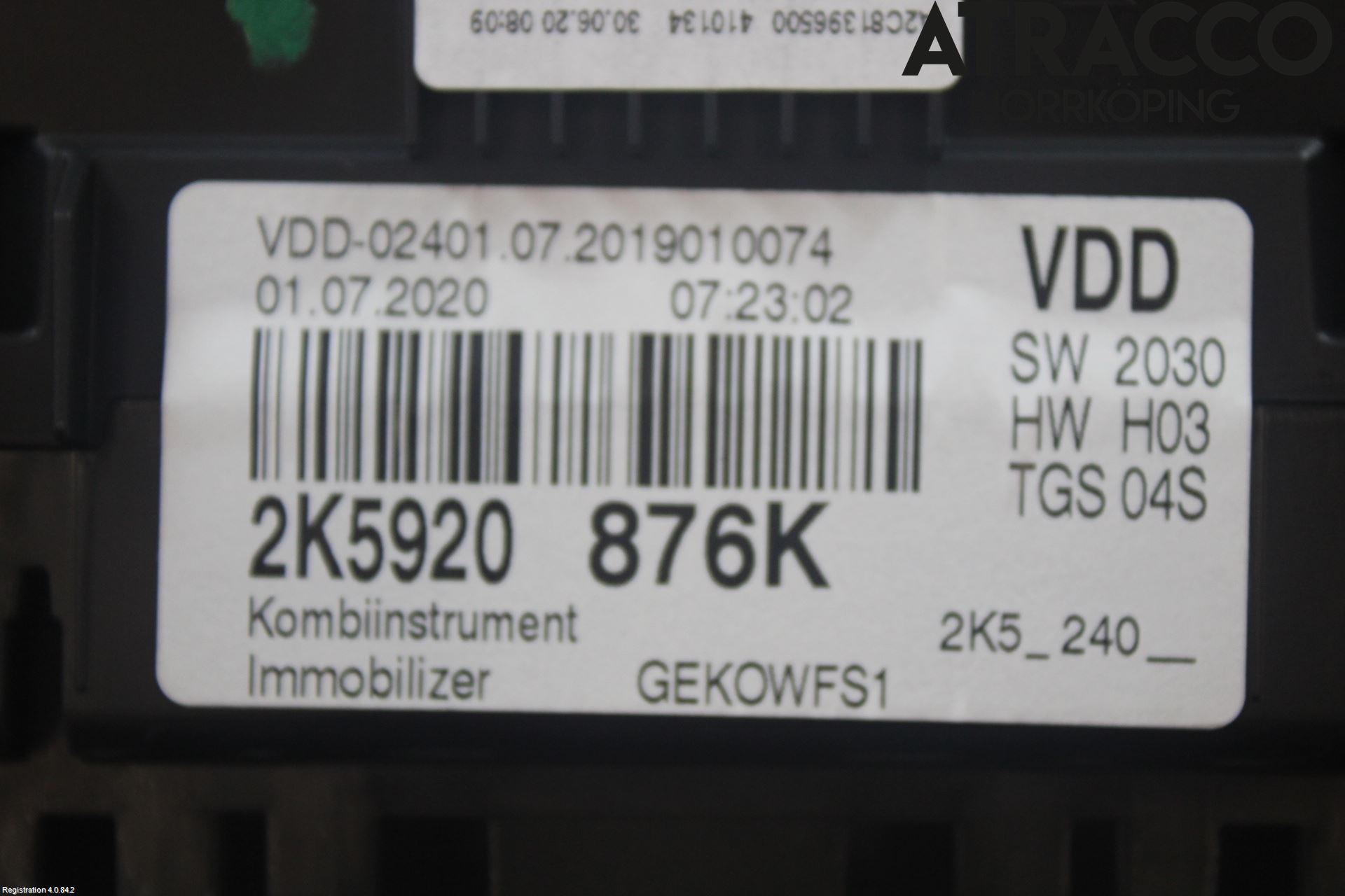 Volkswagen VW CADDY 16-20 Instrument Komb