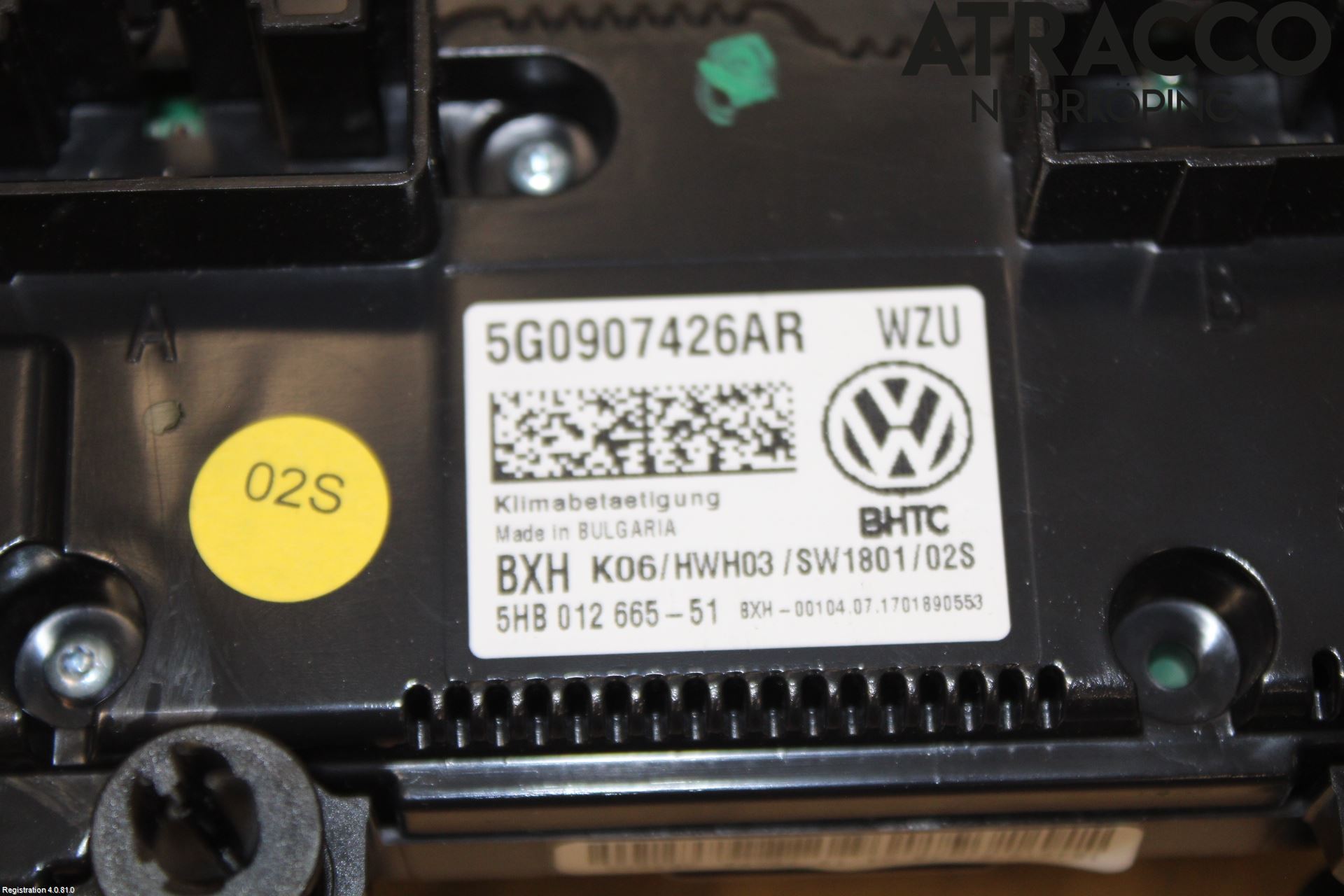 Volkswagen VW GOLF / E-GOLF VII 13-20 Värmereglage