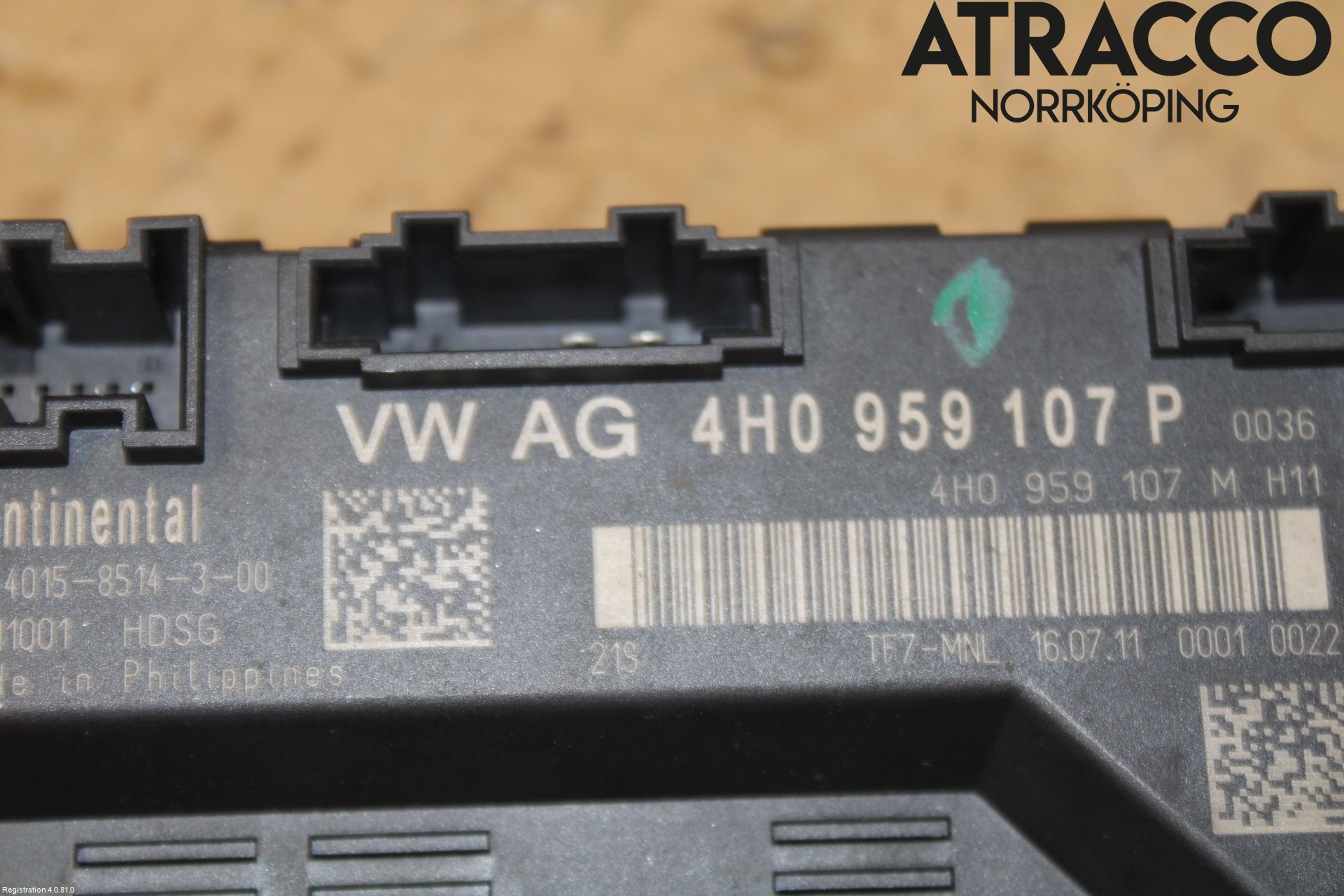 Audi A8/S8 4H 10-17 Styrenhet Baklucka