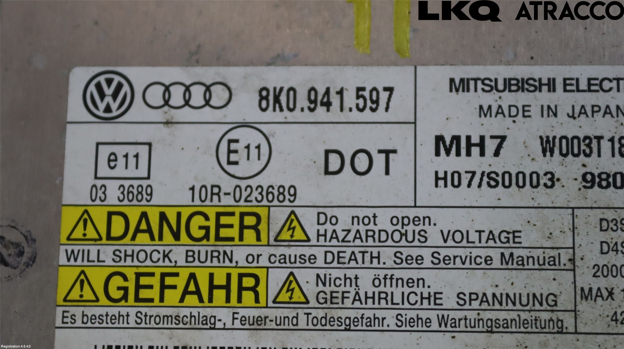 Audi A3/S3 05-13 Styrenhet Strålkastare