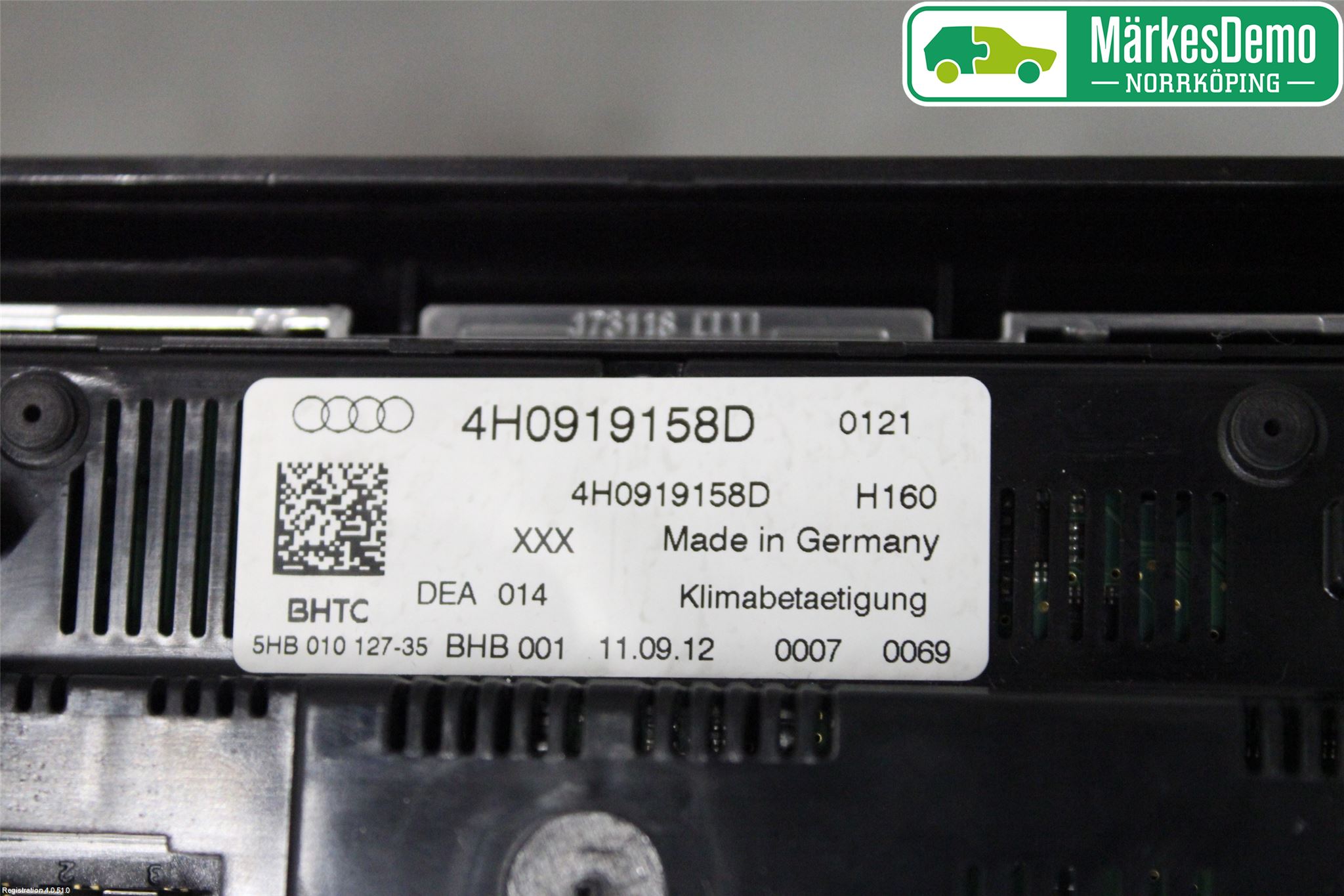 Audi A8/S8 4H 10-17 Värmereglage