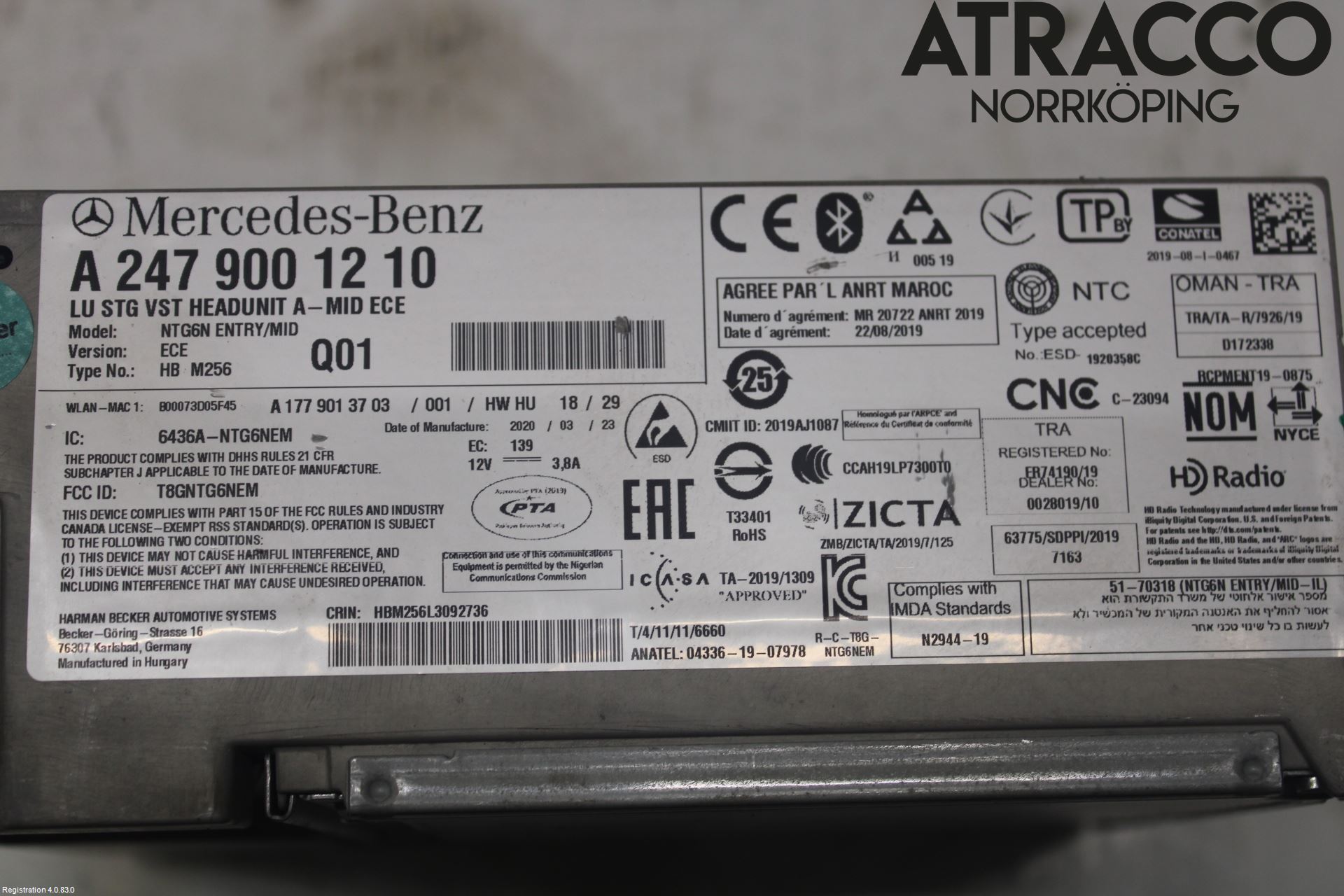Mercedes-Benz MB GLB-KLASS (X247) 19- Cd Radio - Multimediapanel