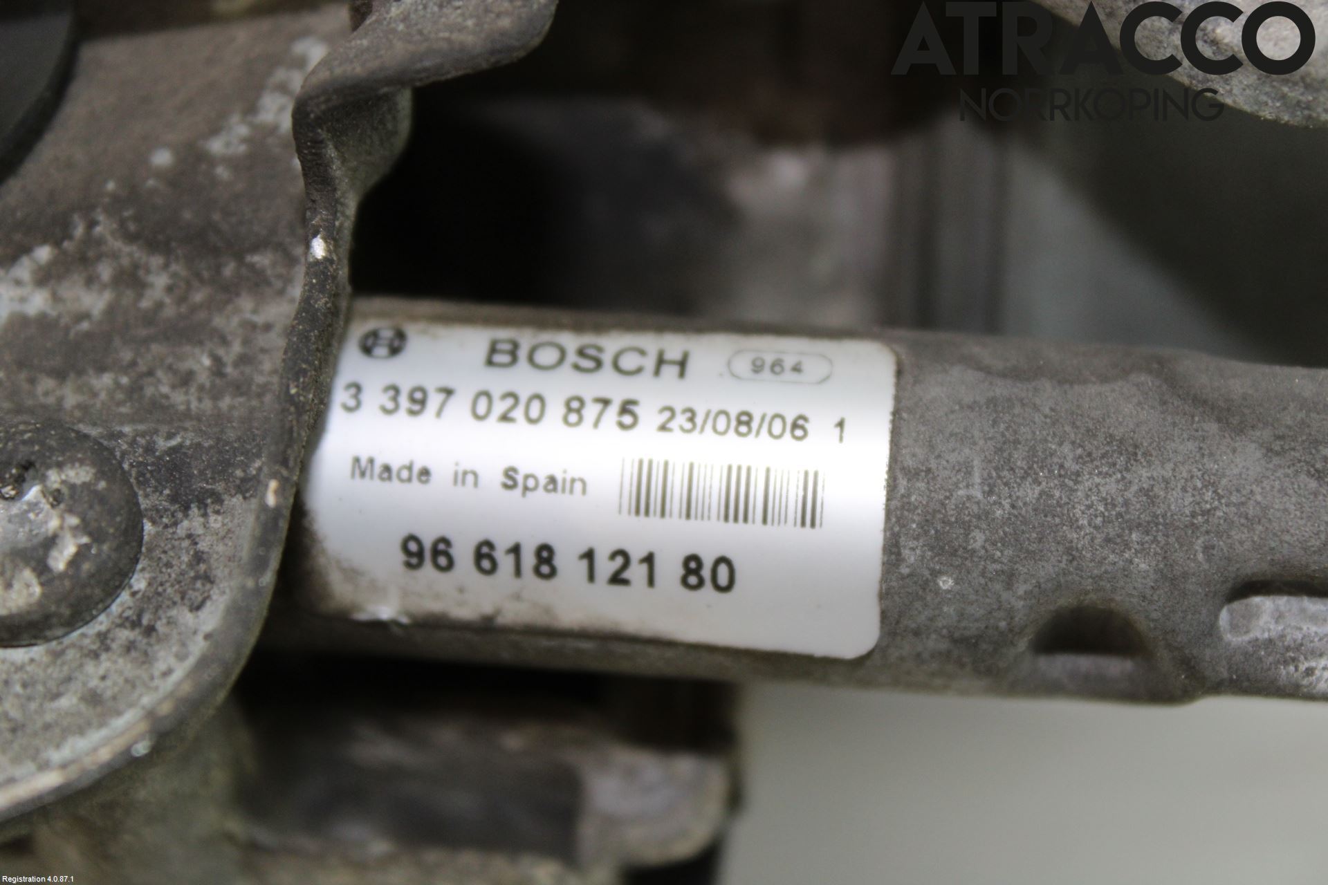 Peugeot 407 Torkarmekanism Vindruta