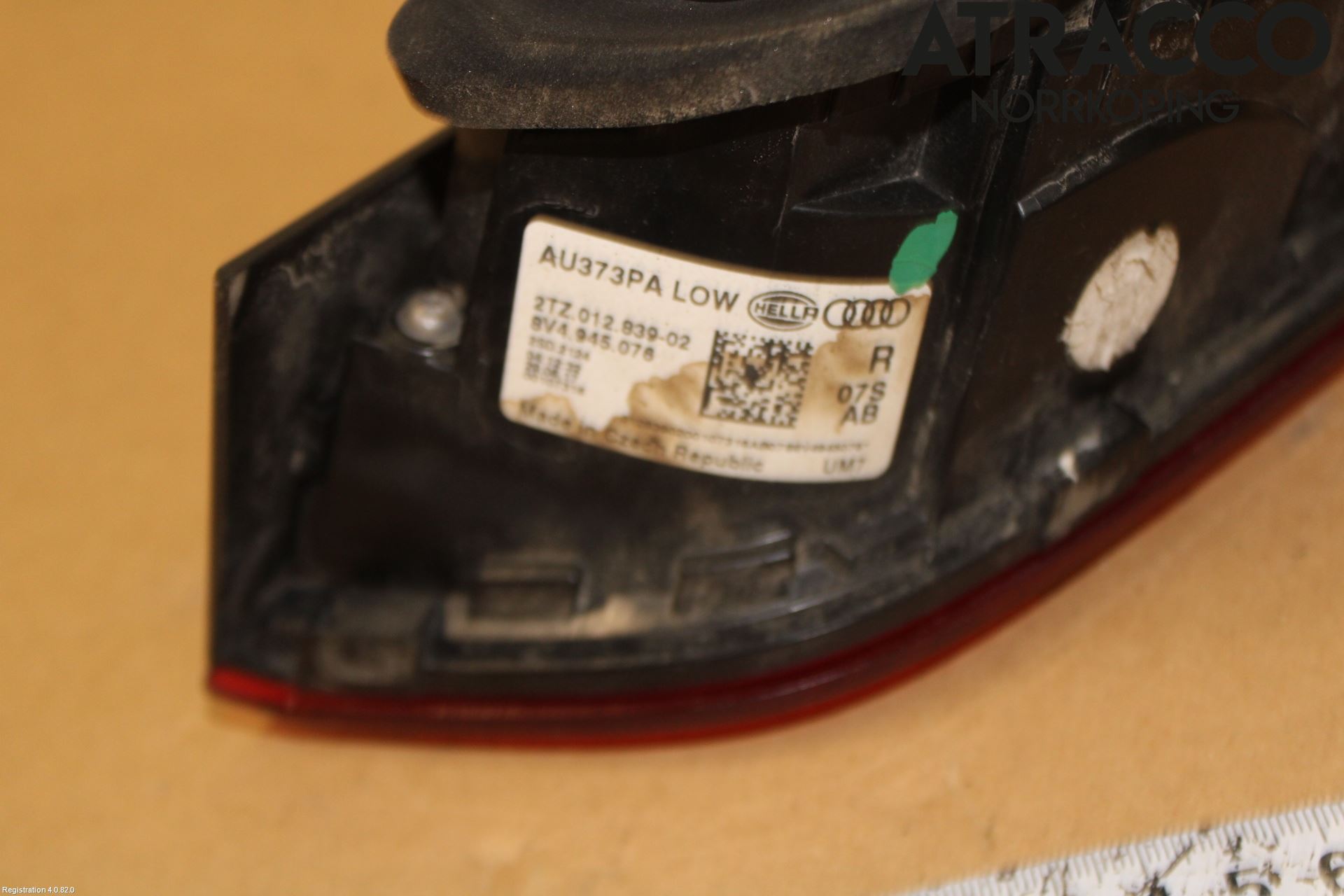 Audi A3/S3 8V 13-20 Bakljus Lucka Hö