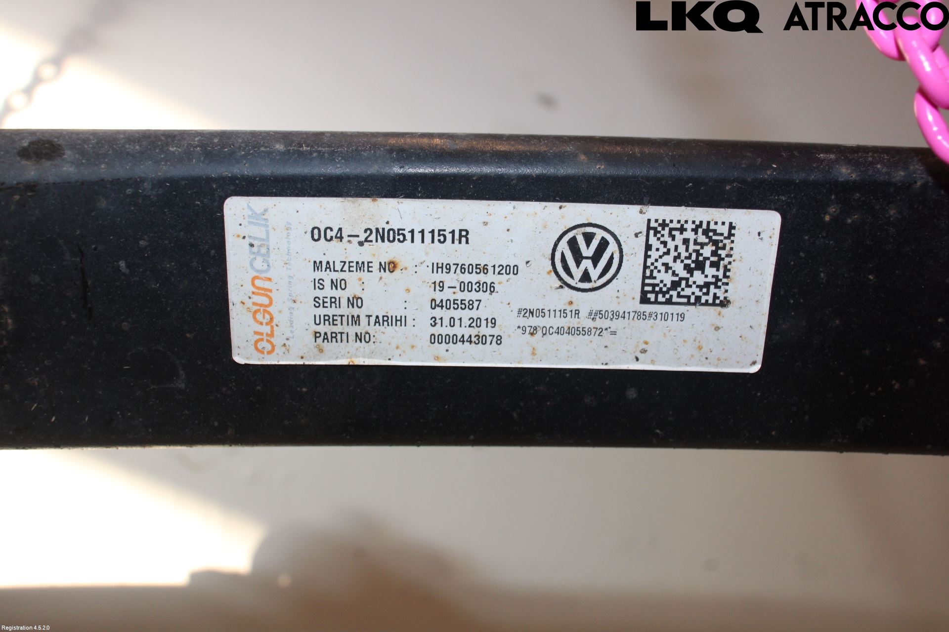 Volkswagen VW CRAFTER II / E-CRAFTER 17- Bladfjäderhänke Bak
