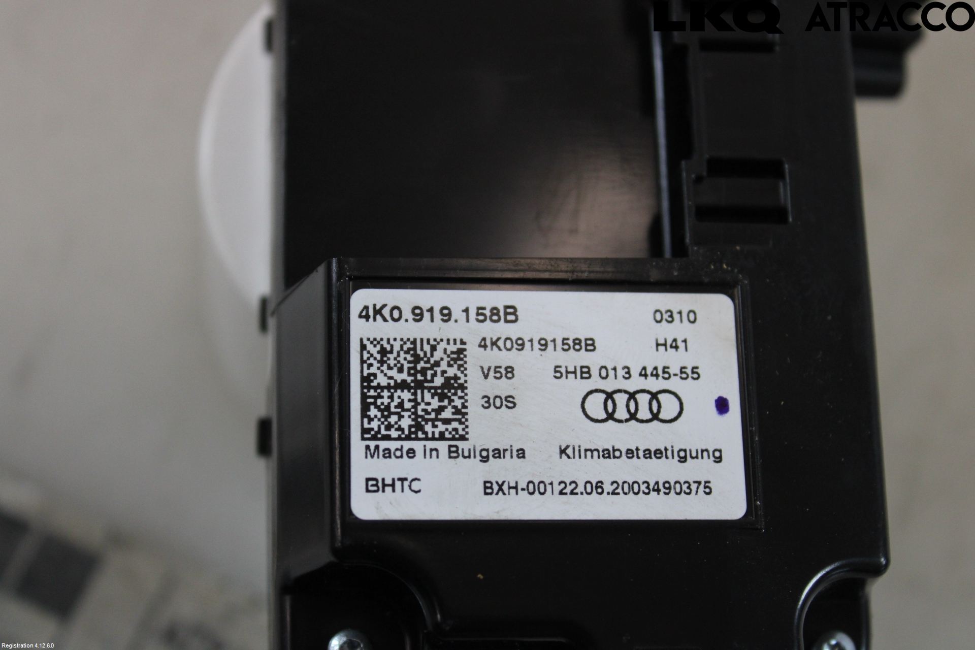 Audi E-TRON, S GE 19- Värmereglage