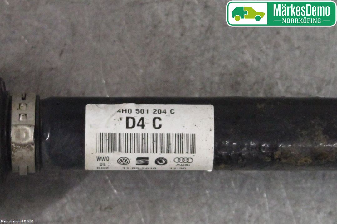 Audi A8/S8 4H 10-17 Drivaxel Bak Höger