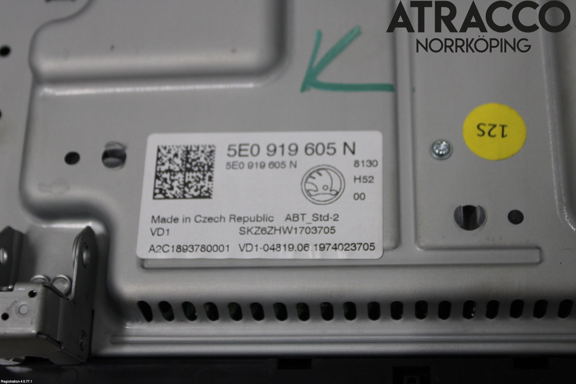 Skoda OCTAVIA (5E) 13-20 Multifunktionsdisplay