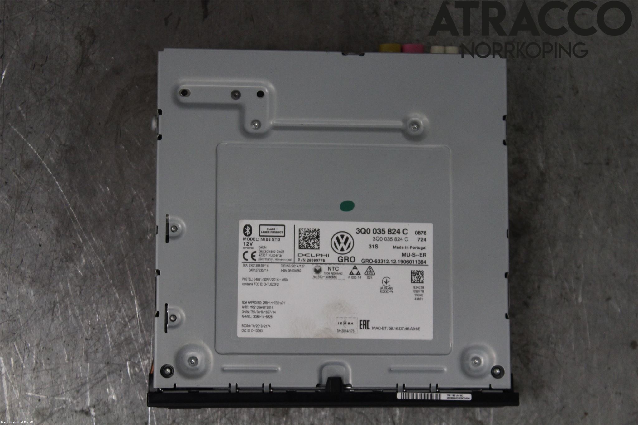 Volkswagen VW GOLF / E-GOLF VII 13-20 Cd Radio - Multimediapanel