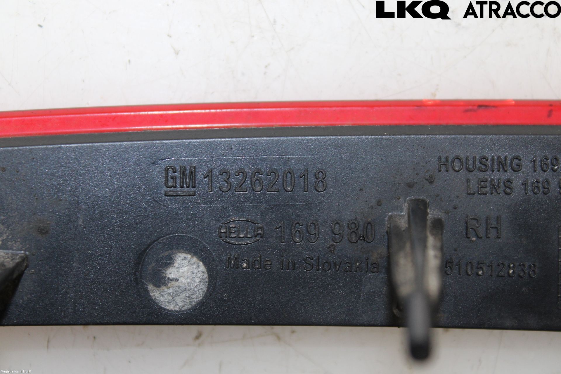 Opel ASTRA J 10-15 Dimljus/Reflex Bak