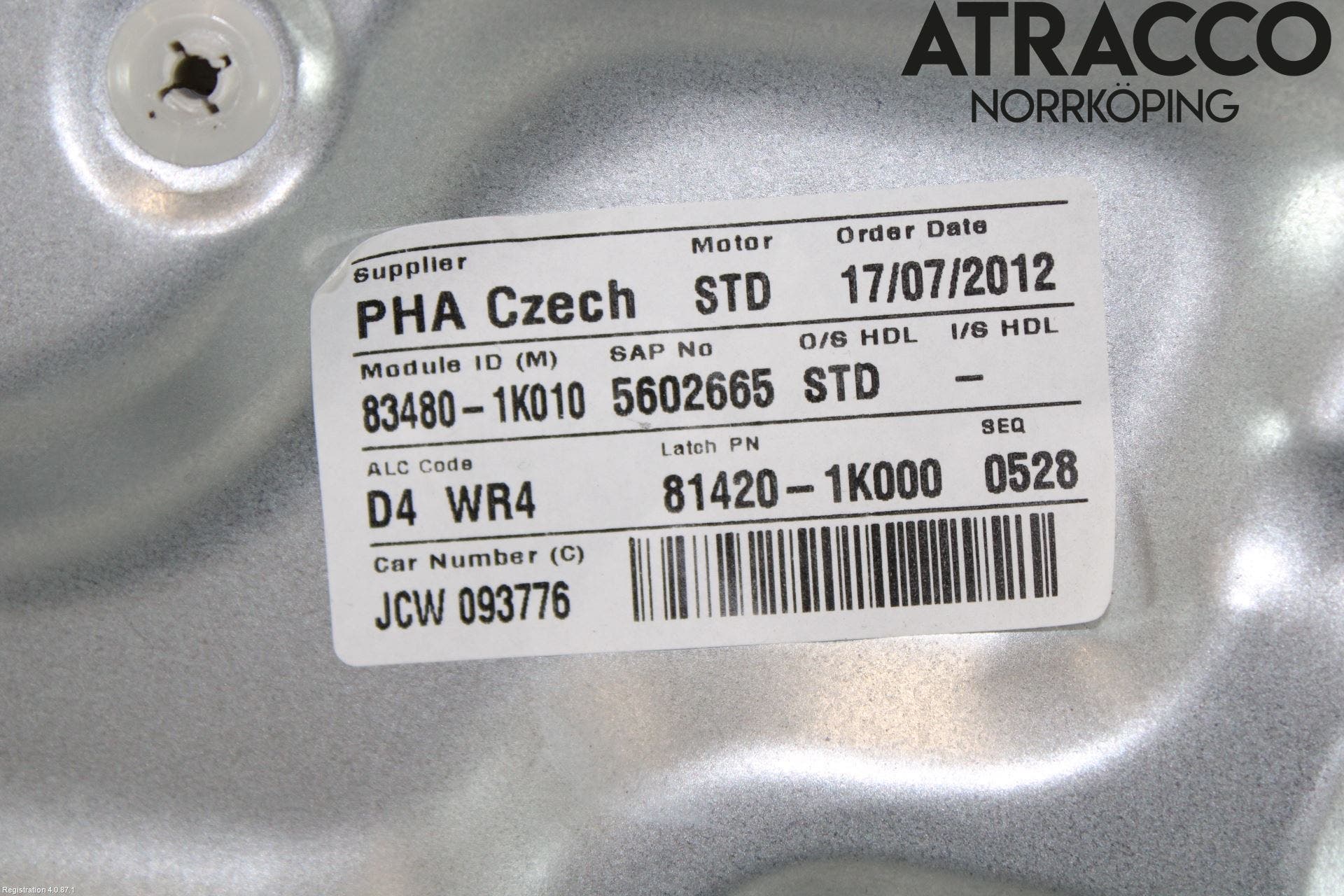 Hyundai ix20 Fönsterhiss El Kompl