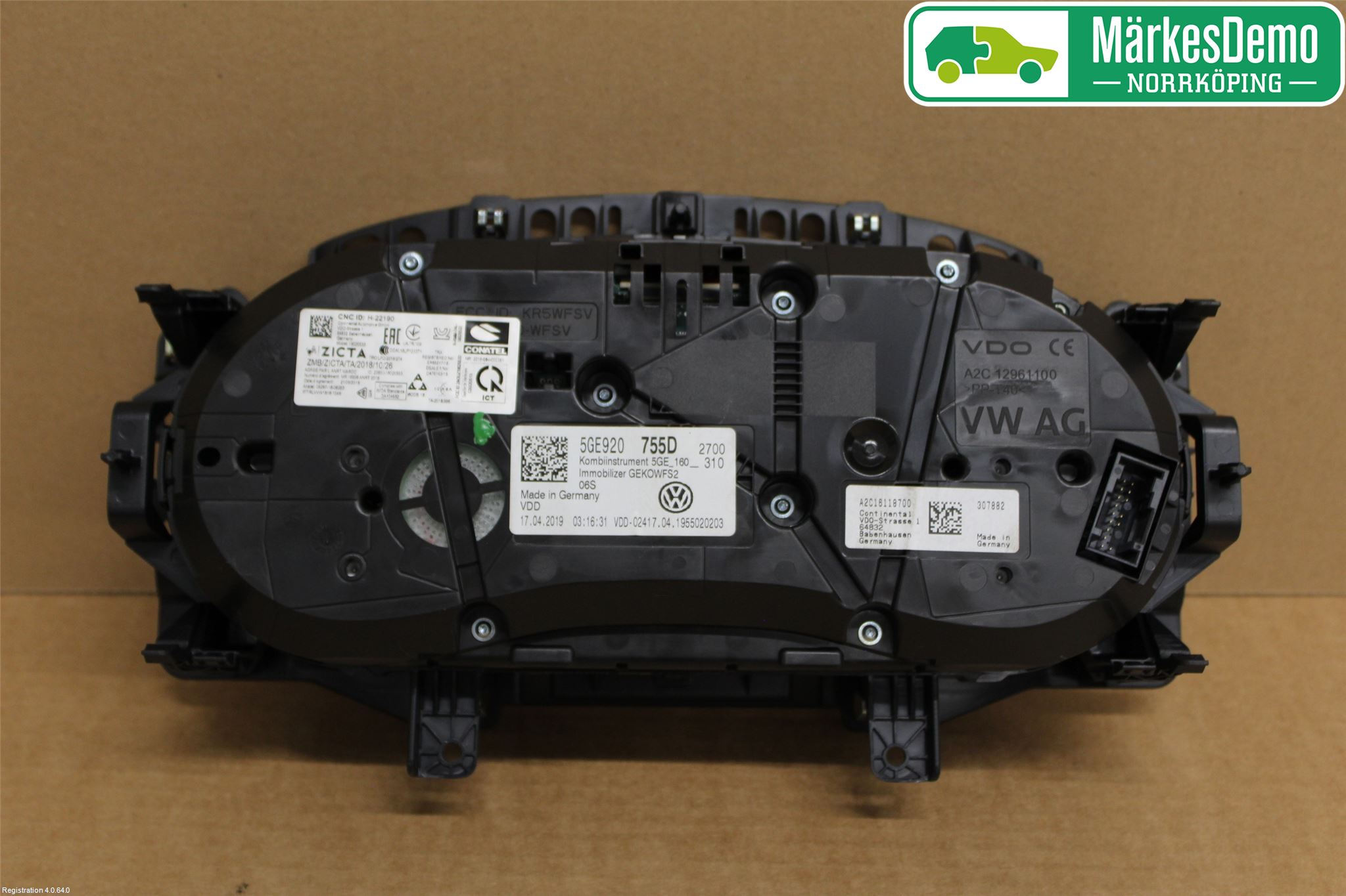 Volkswagen VW GOLF / E-GOLF VII 13-20 Instrument Komb