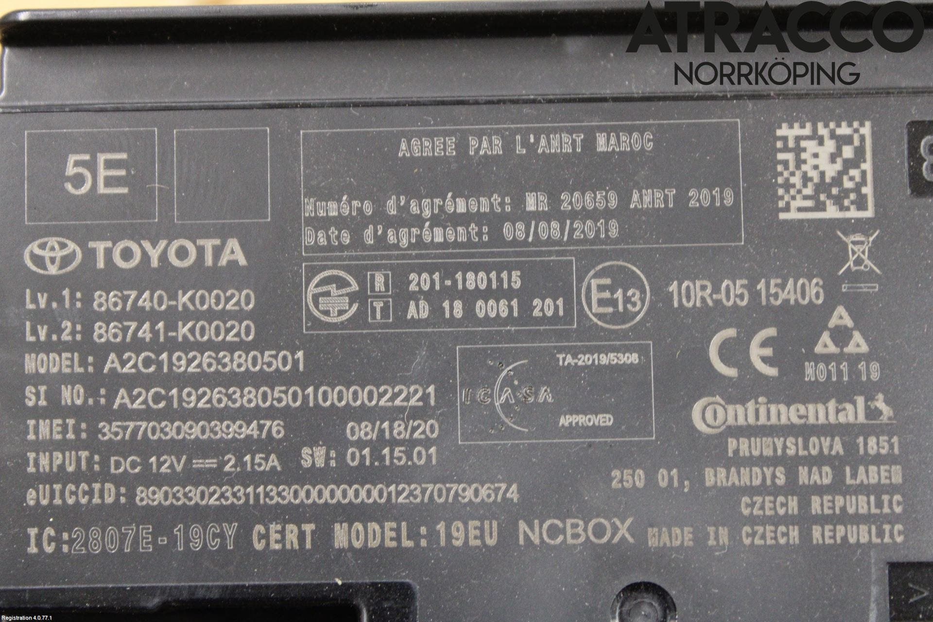 Toyota YARIS XP21 20- Telefon