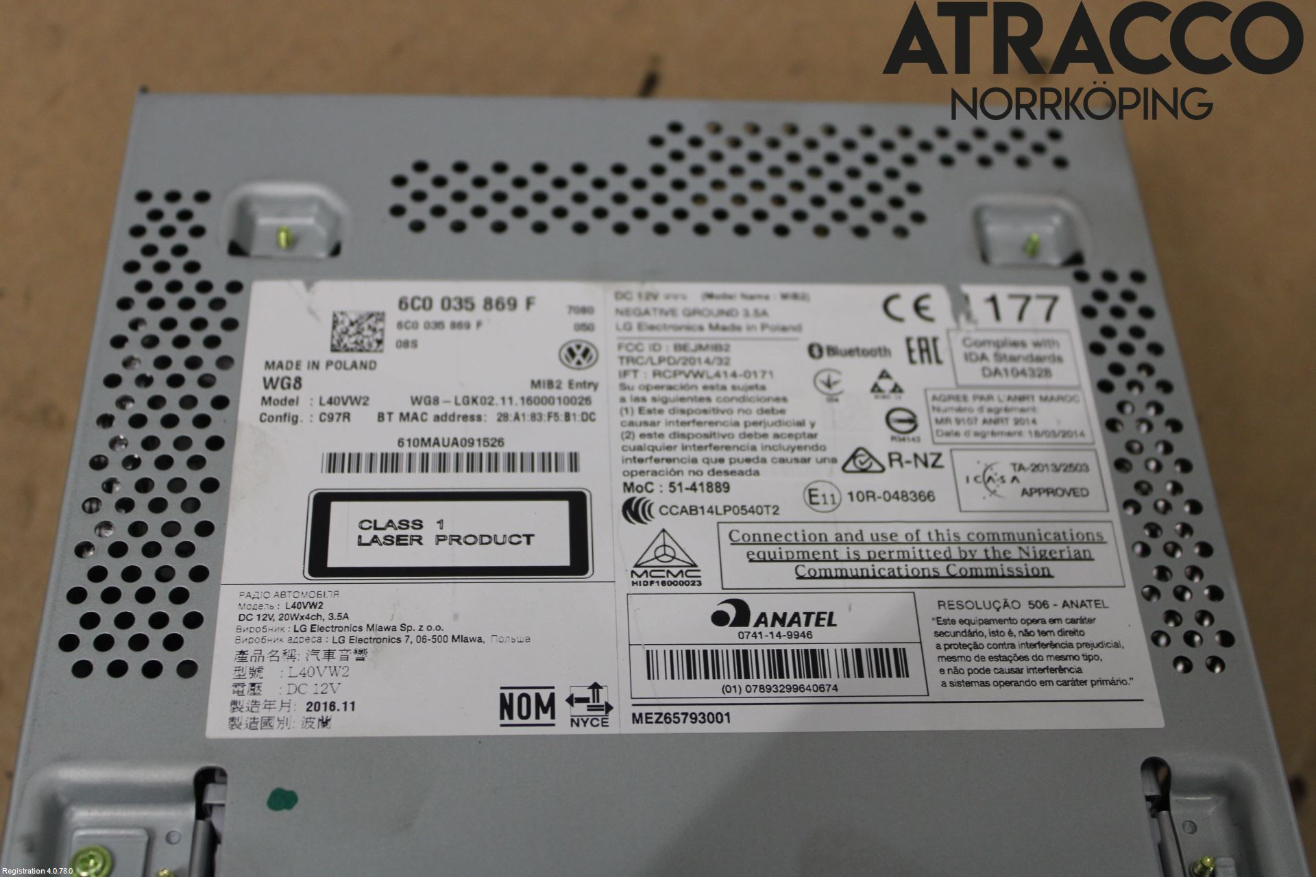 Volkswagen VW POLO 10-17 Cd Radio - Multimediapanel