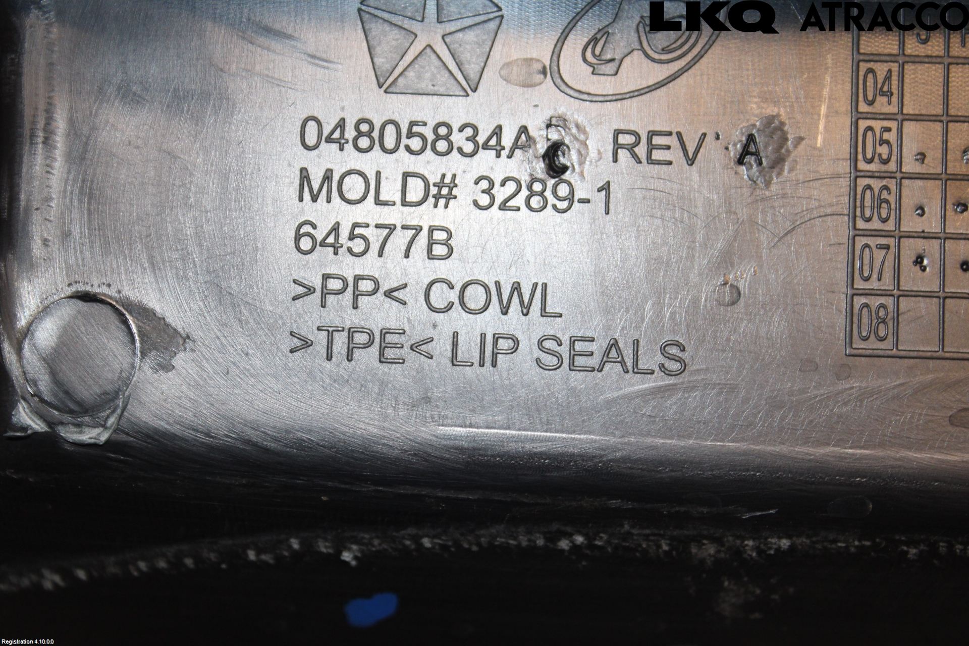 Chrysler CHR 300C Torpedplåt-Torpedplast