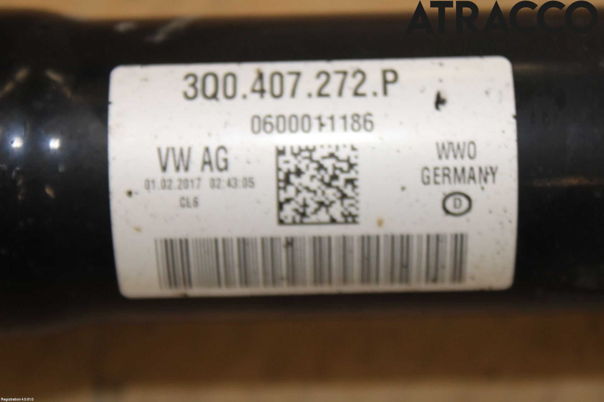 Volkswagen VW TOURAN 16- Drivaxel Fram Höger