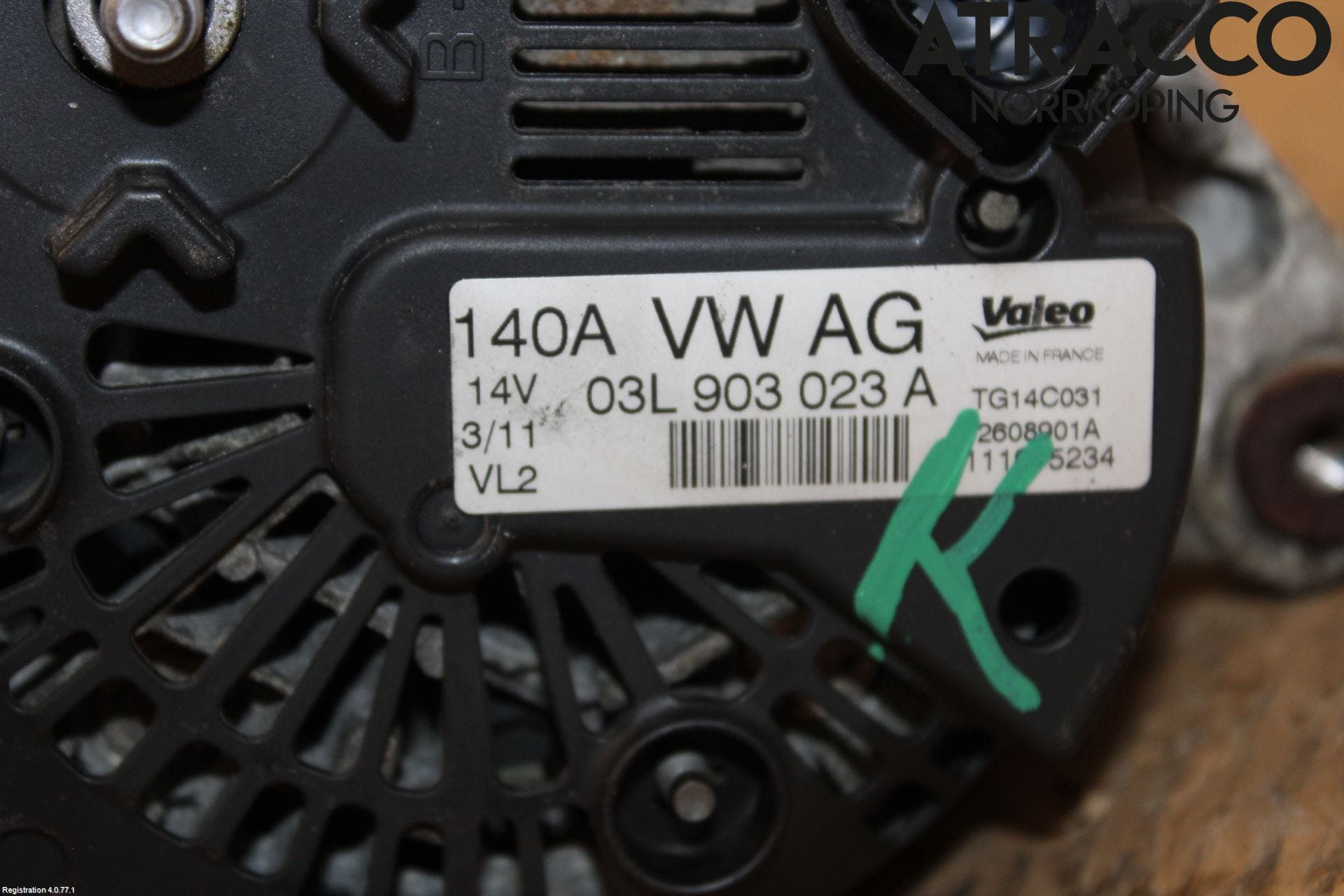 Volkswagen VW GOLF VI 09-13 Generator
