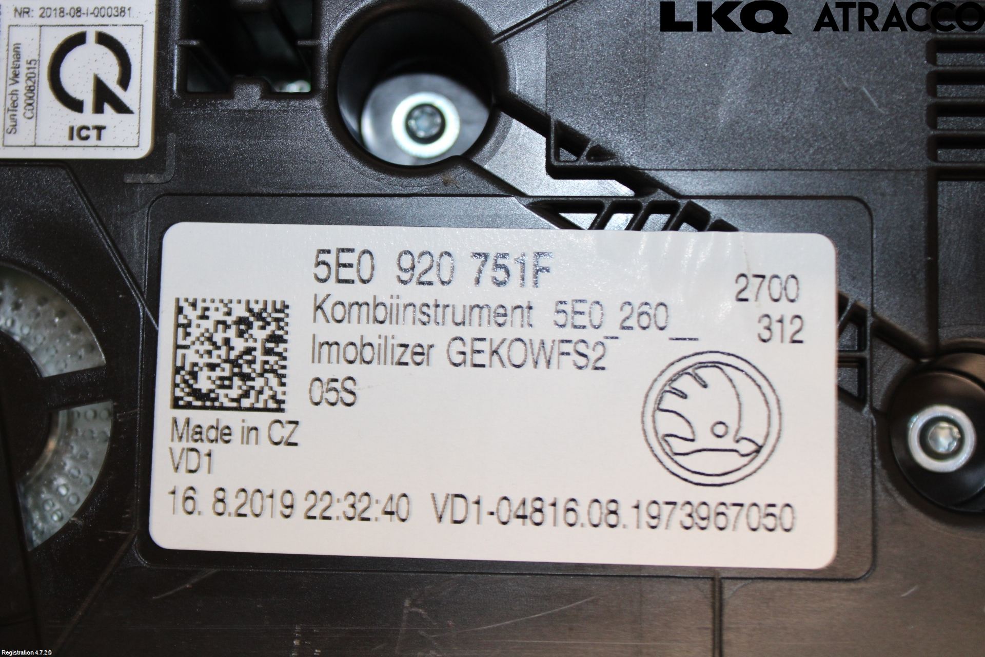 Skoda OCTAVIA (5E) 13-20 Instrument Komb