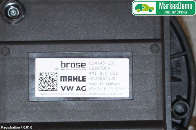 Audi A4/S4 B9 16-19 Värmefläkt