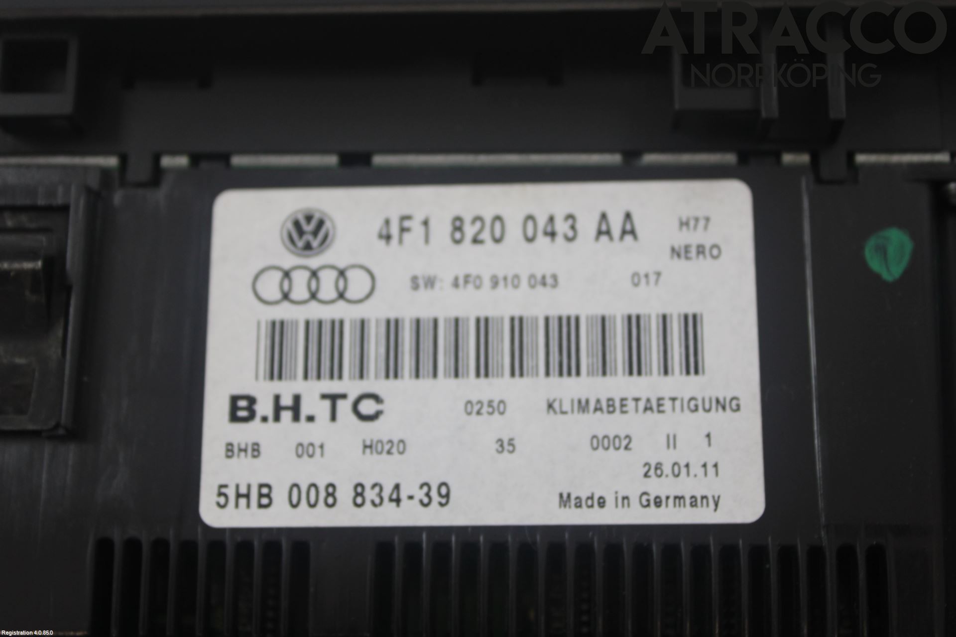 Audi A6/S6     05-11 Värmereglage