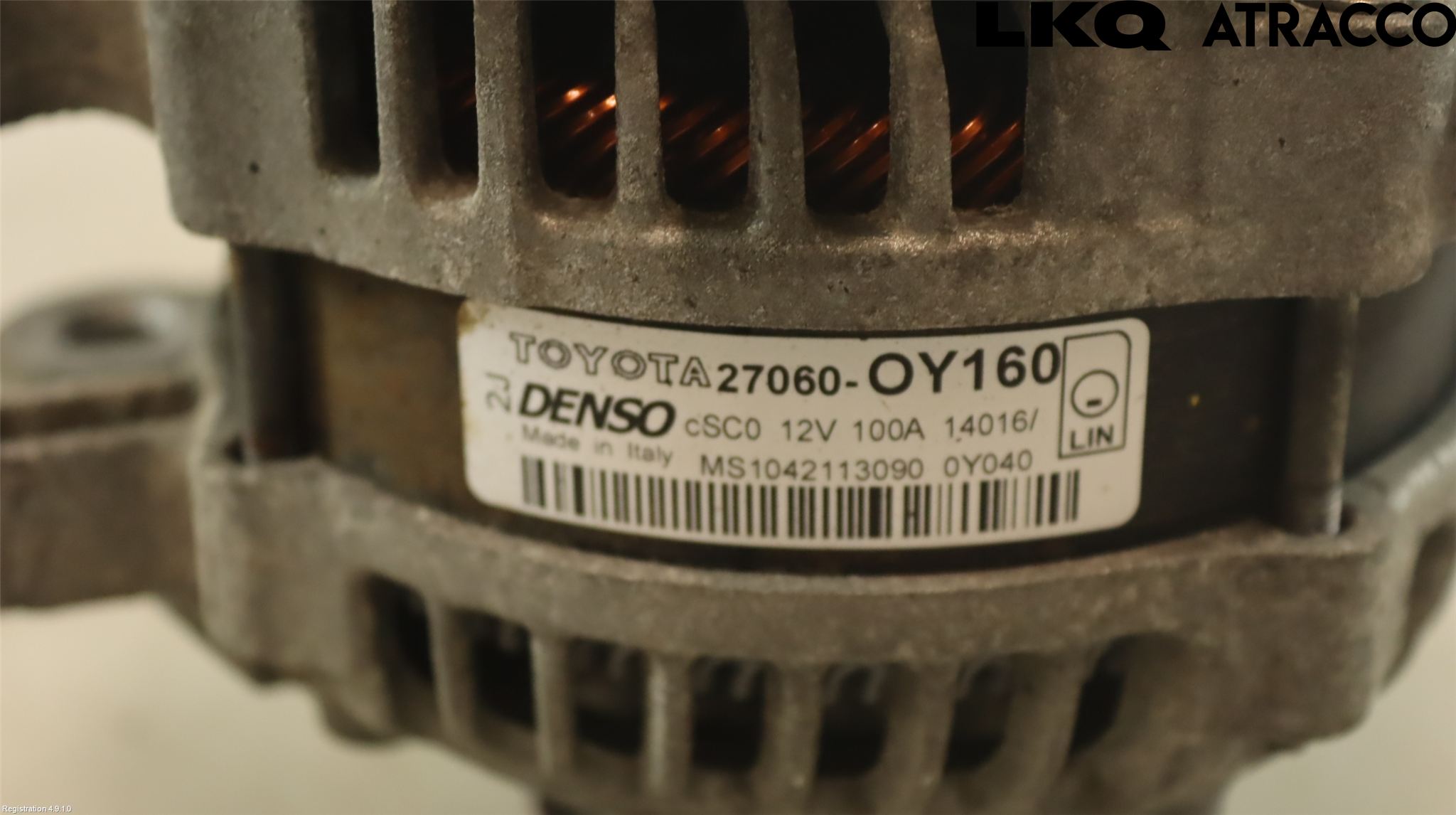 Toyota YARIS XP130 15-20 Generator