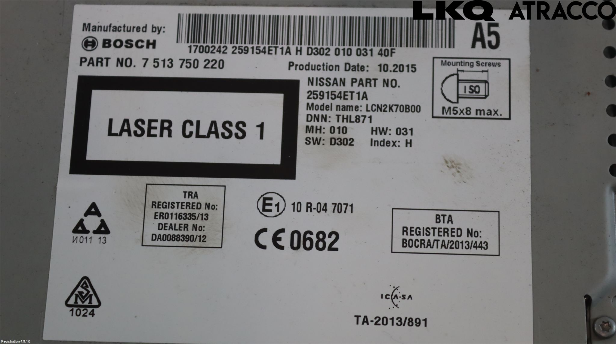 Nissan QASHQAI 14-17 Cd Radio - Multimediapanel