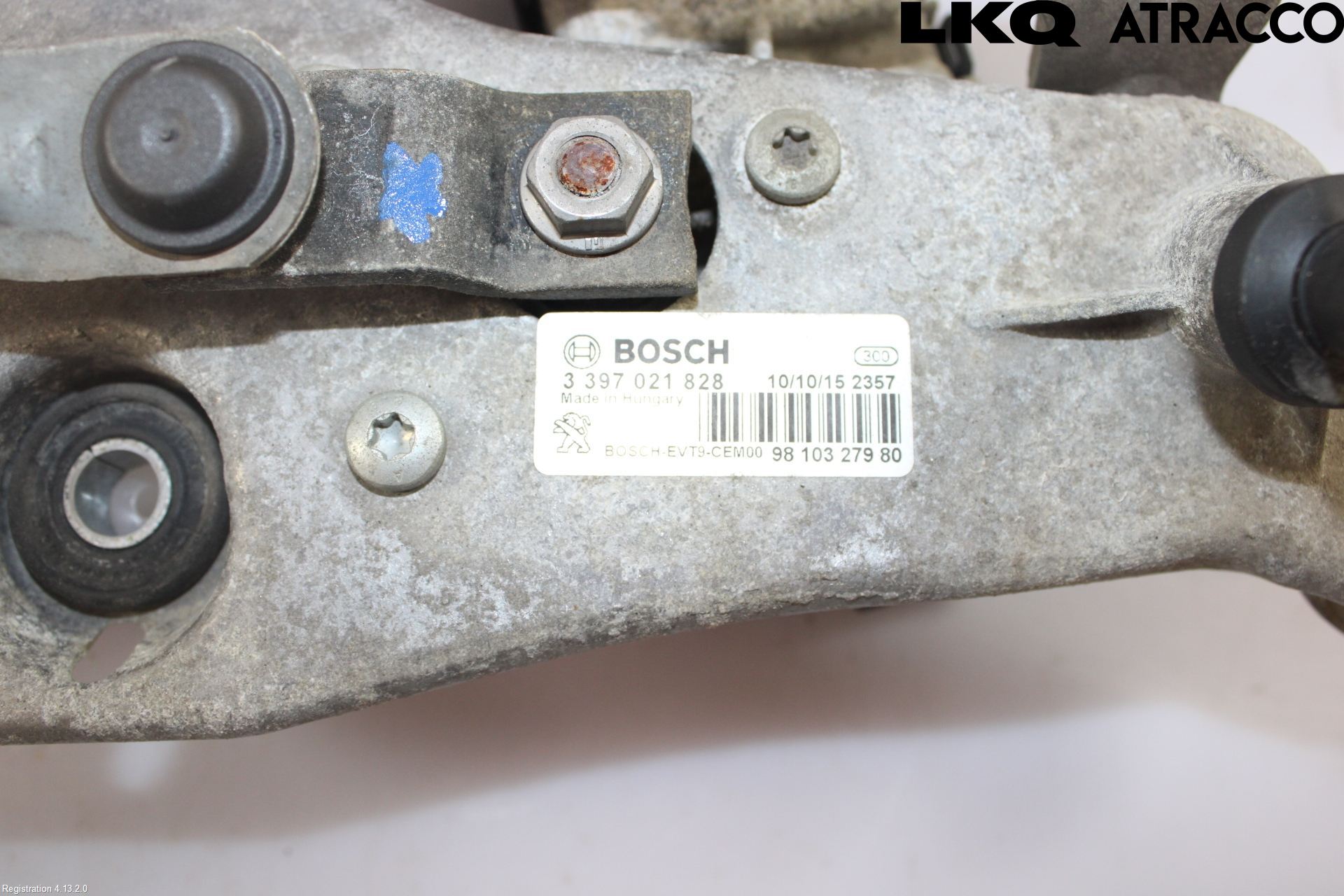 Peugeot 308 14-21 Torkarmekanism Vindruta