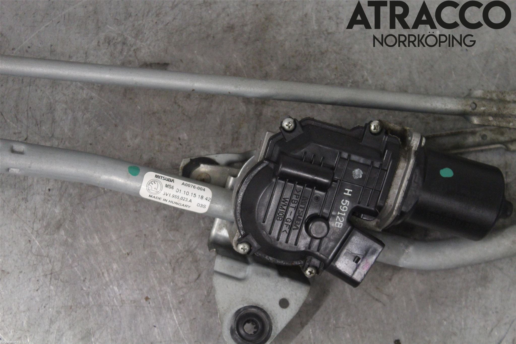 Skoda SUPERB 09-15 Torkarmekanism Vindruta