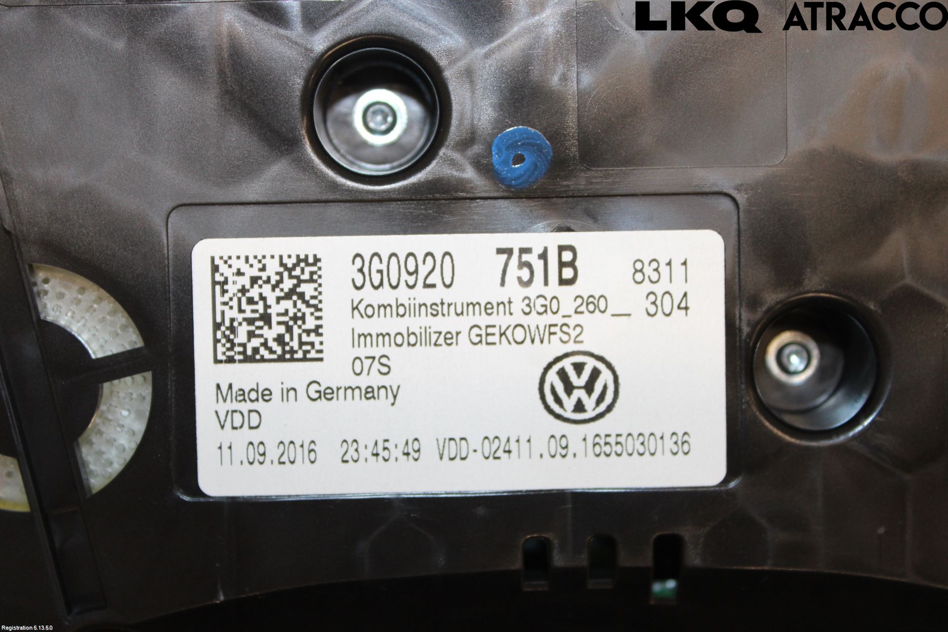 Volkswagen VW PASSAT 15-19 Instrument Komb