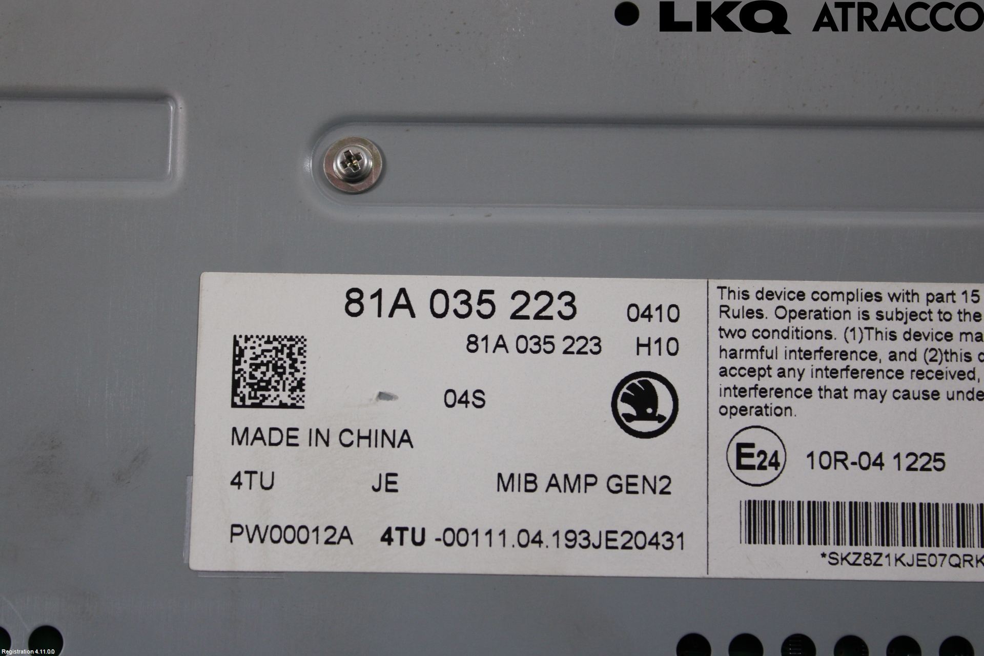 Skoda KODIAQ 17-24 Radio-Stereo Förstärkare