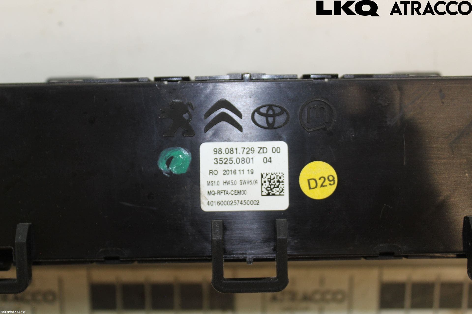 Peugeot EXPERT 15-16 Värmereglage