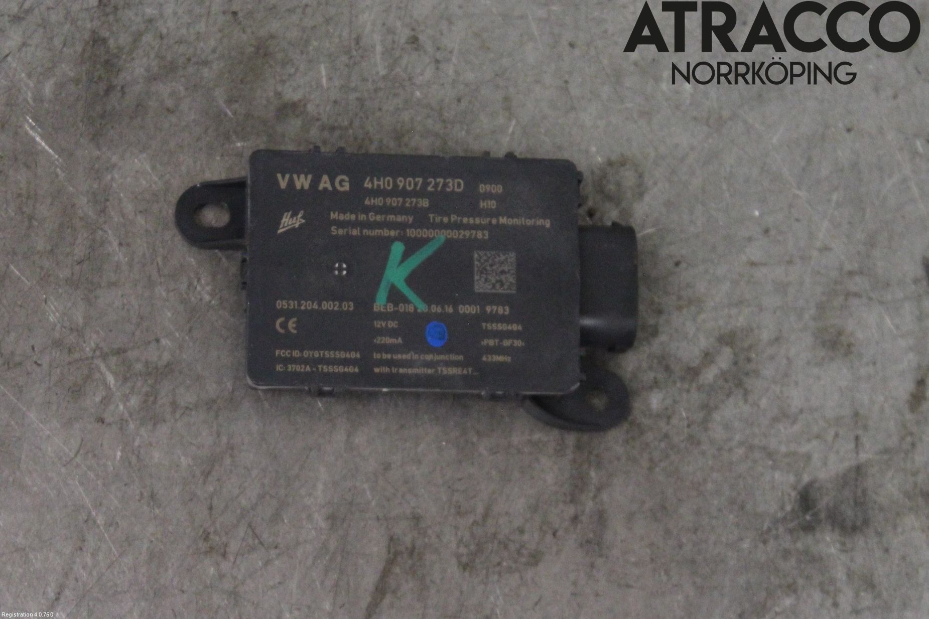 Audi R8 Givare Däcktryck