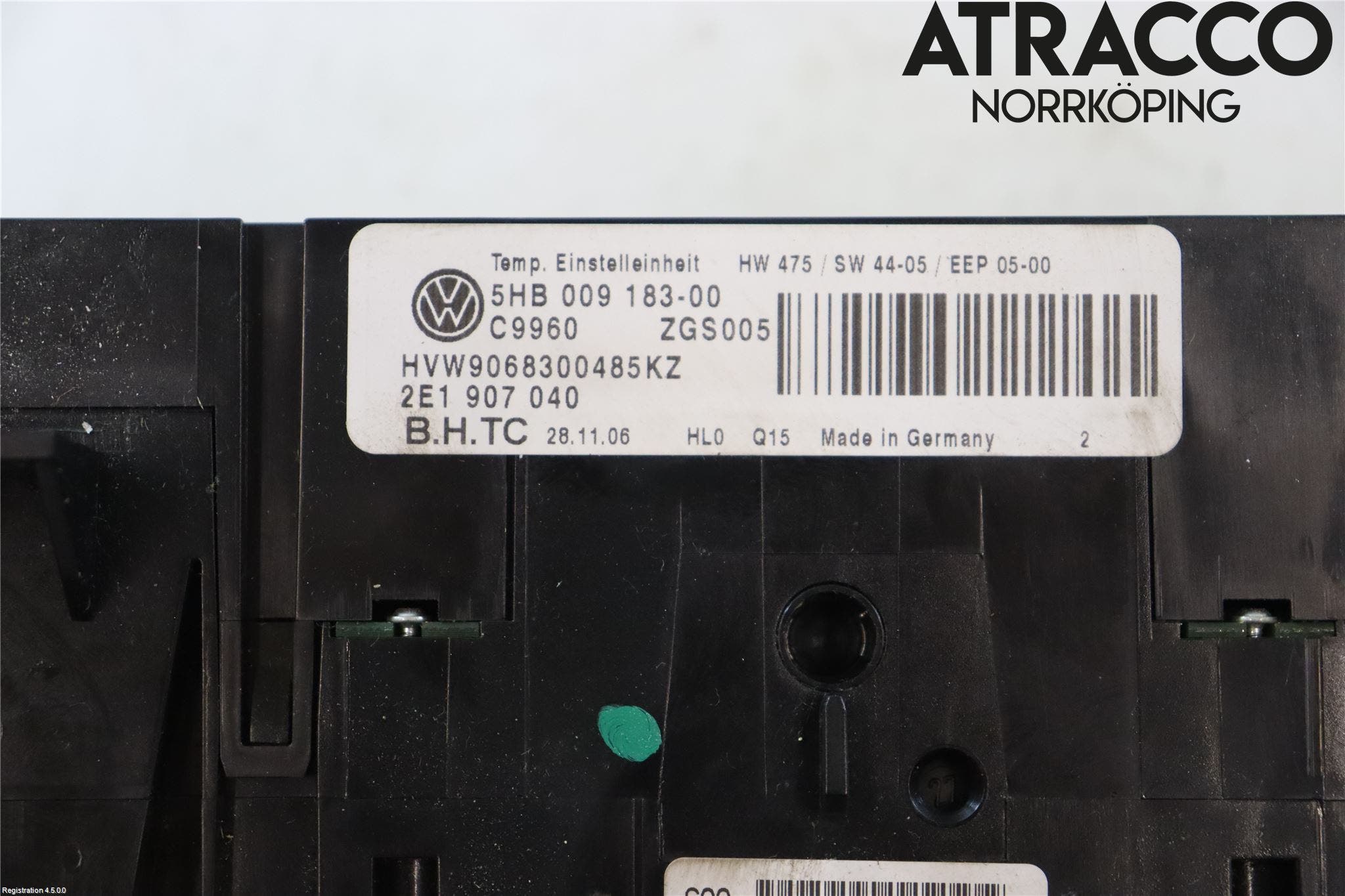 Volkswagen VW CRAFTER 06-16 Värmereglage