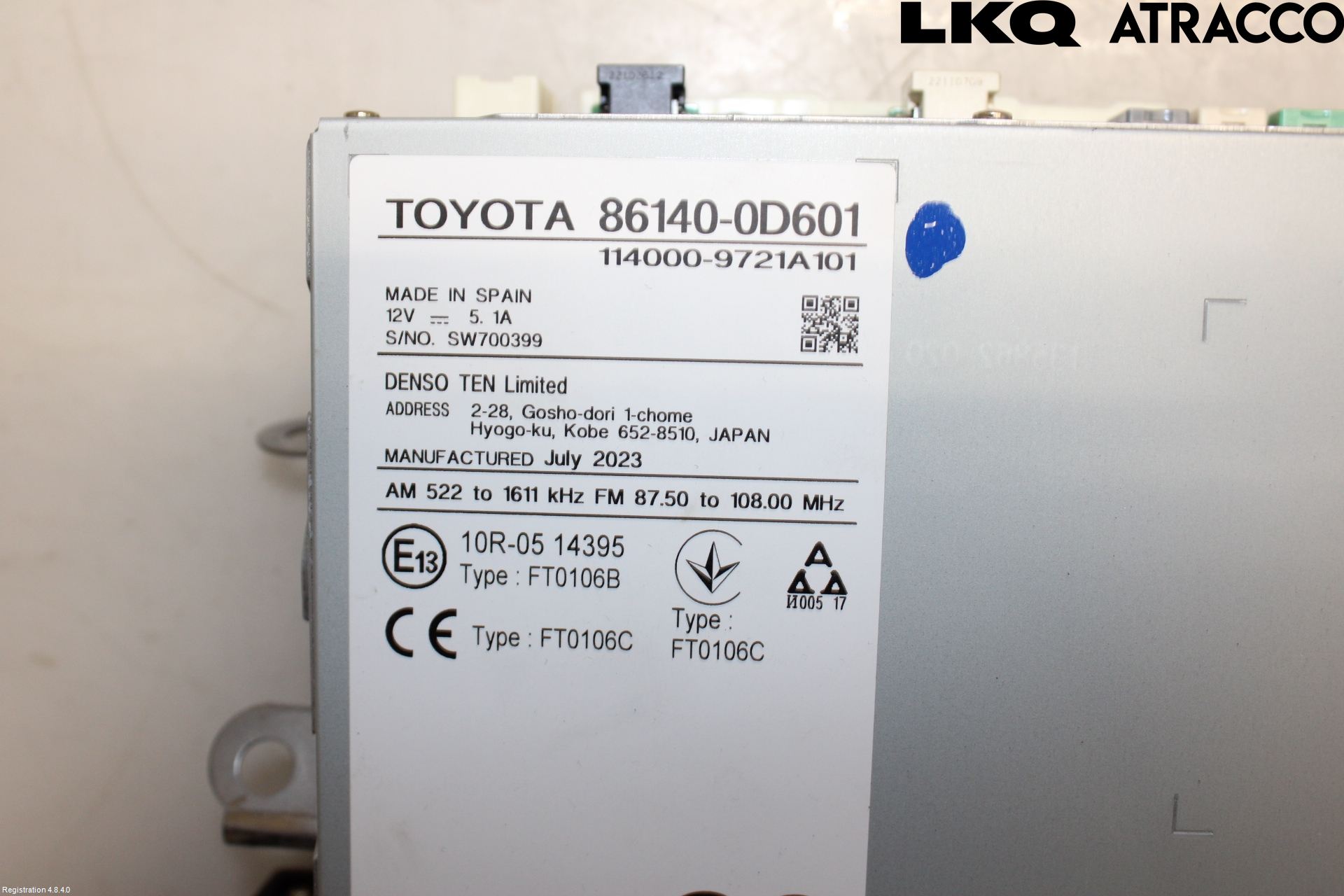 Toyota YARIS XP21 20- Cd Radio - Multimediapanel