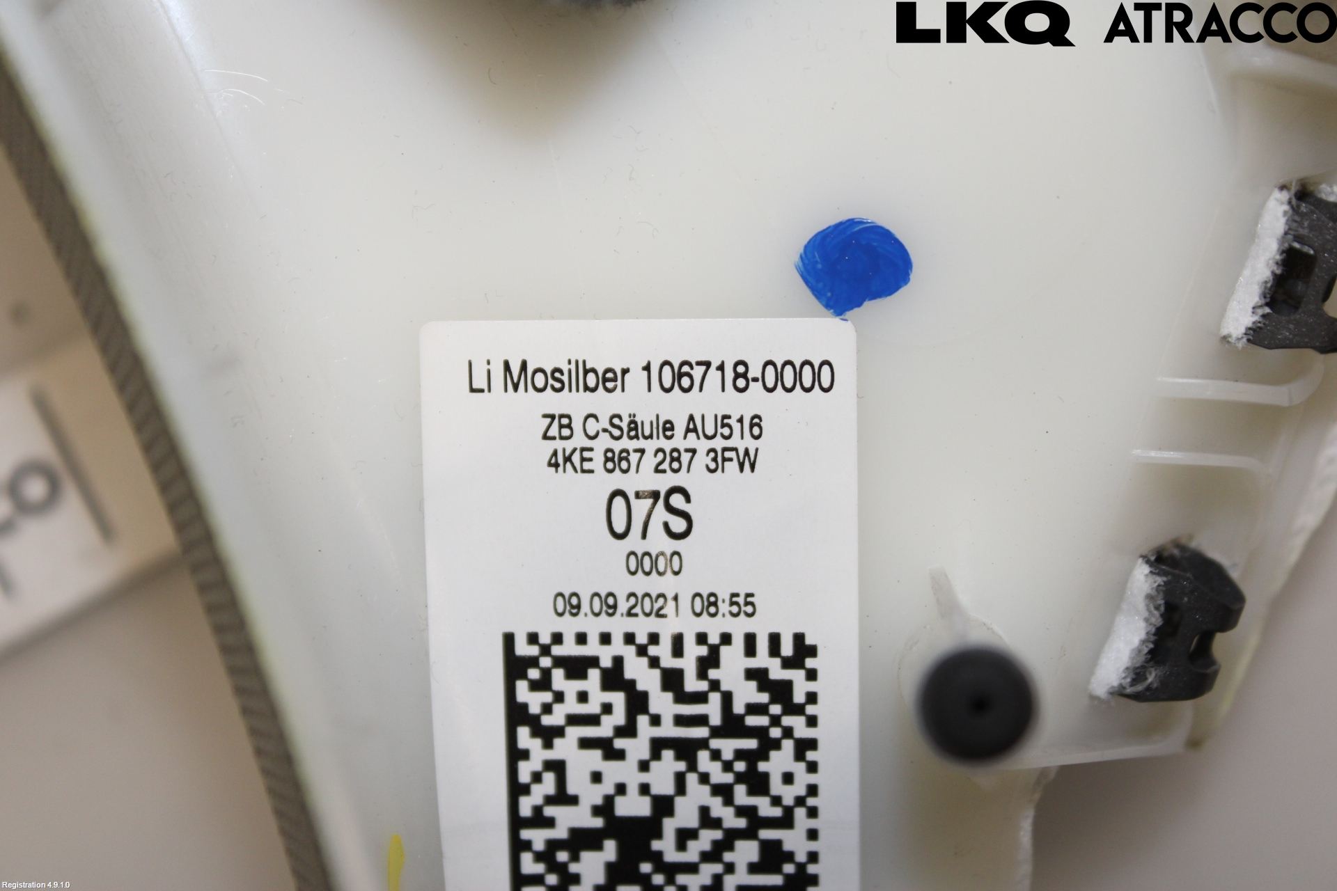 Audi E-TRON, S GE 19- Inr Plastd A-B-C Stolpe