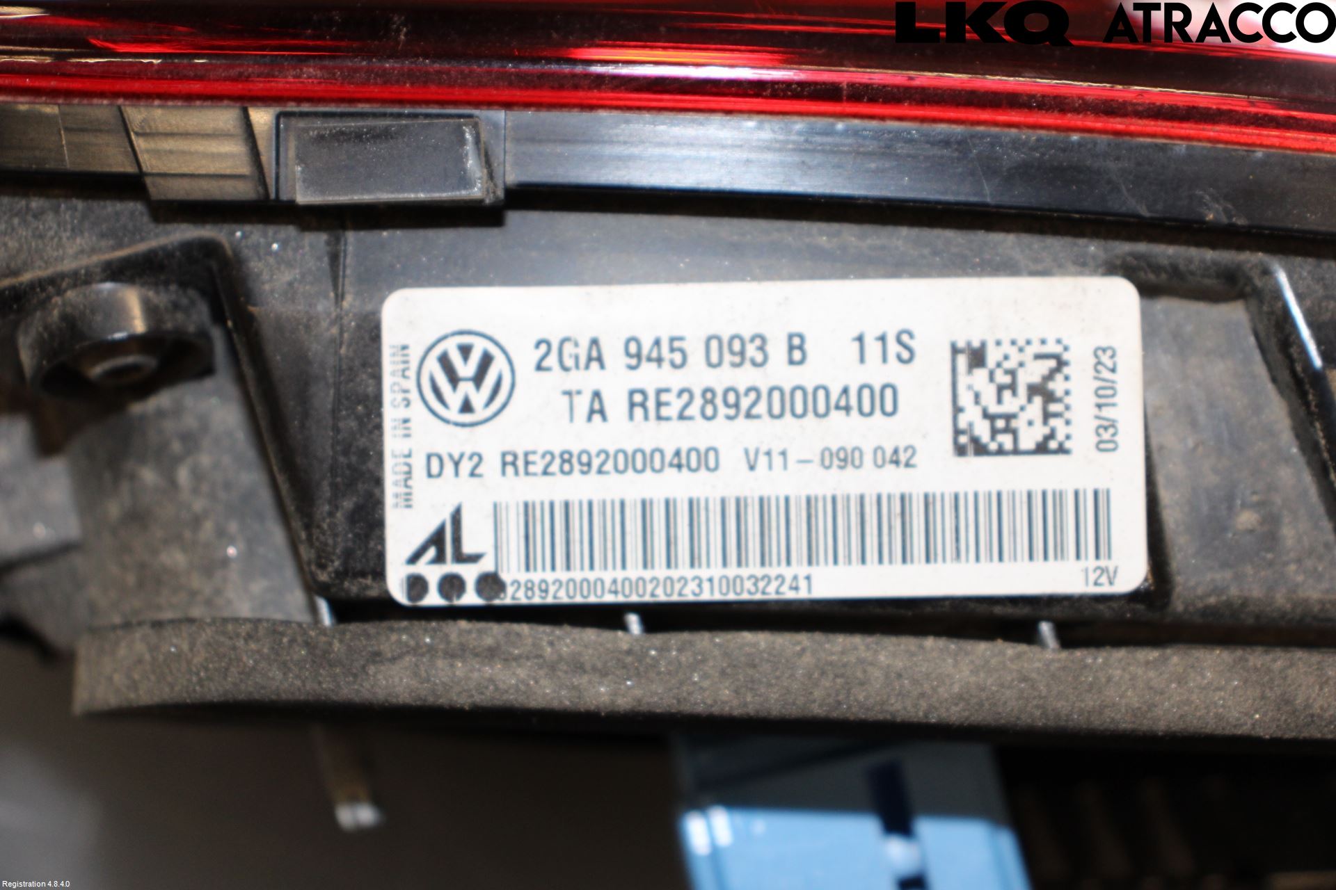 Volkswagen VW T-ROC 18- Bakljus Lucka Vä