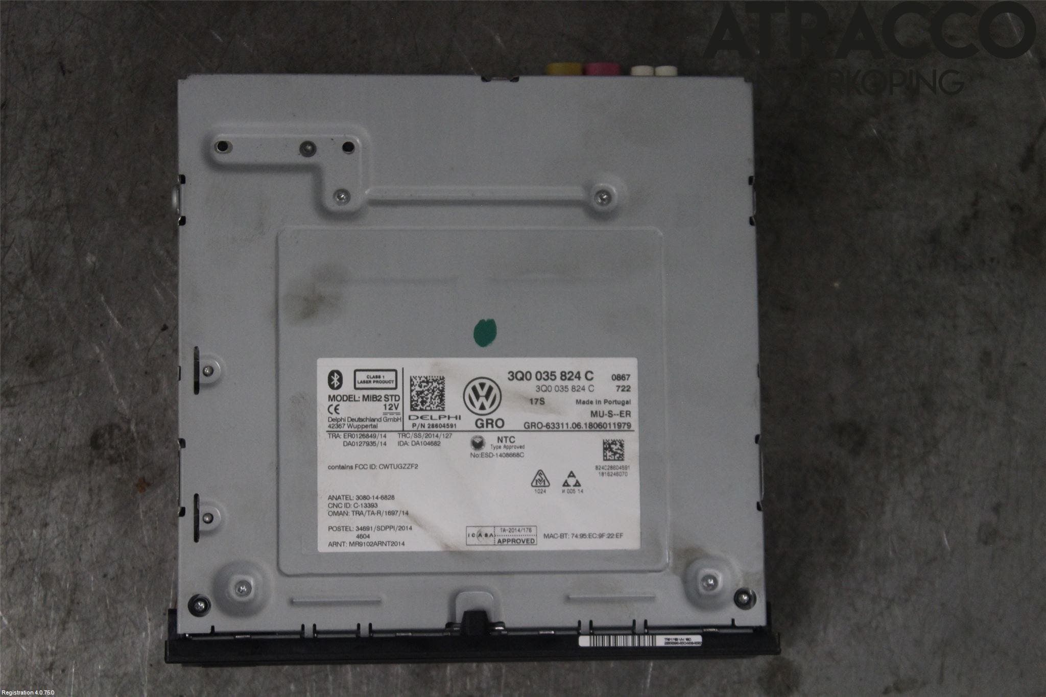 Volkswagen VW GOLF / E-GOLF VII 13-20 Cd Radio - Multimediapanel