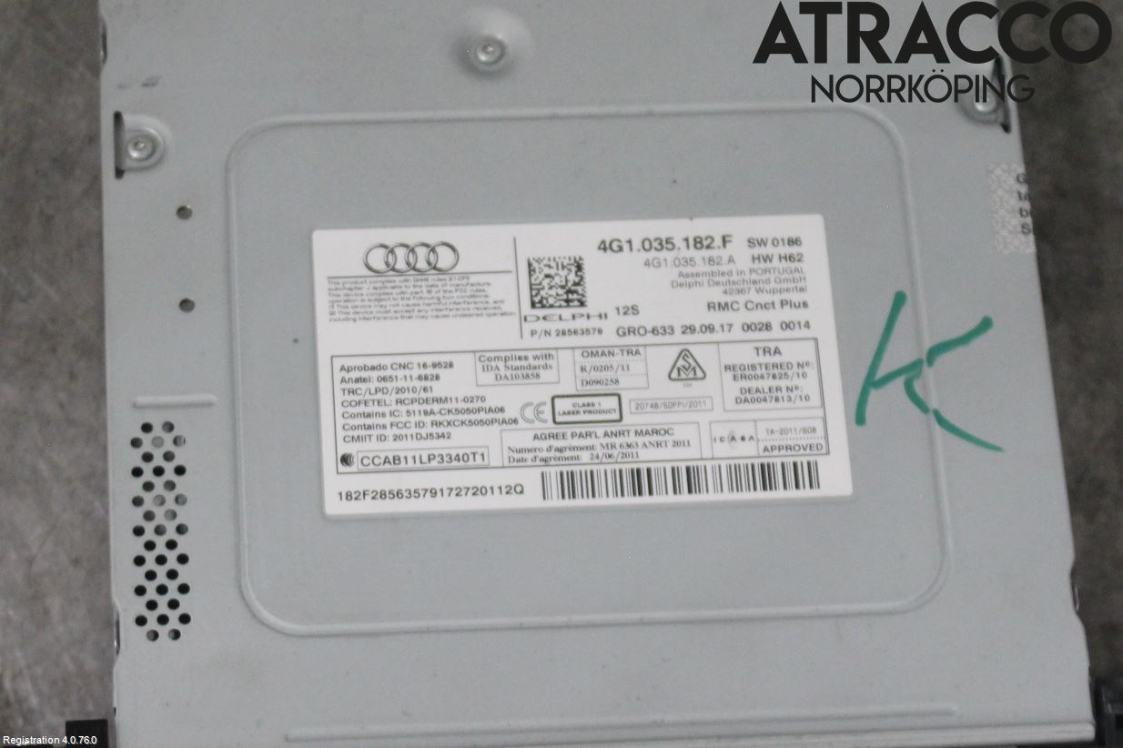 Audi A6/S6 4G 11-18 Cd Radio - Multimediapanel