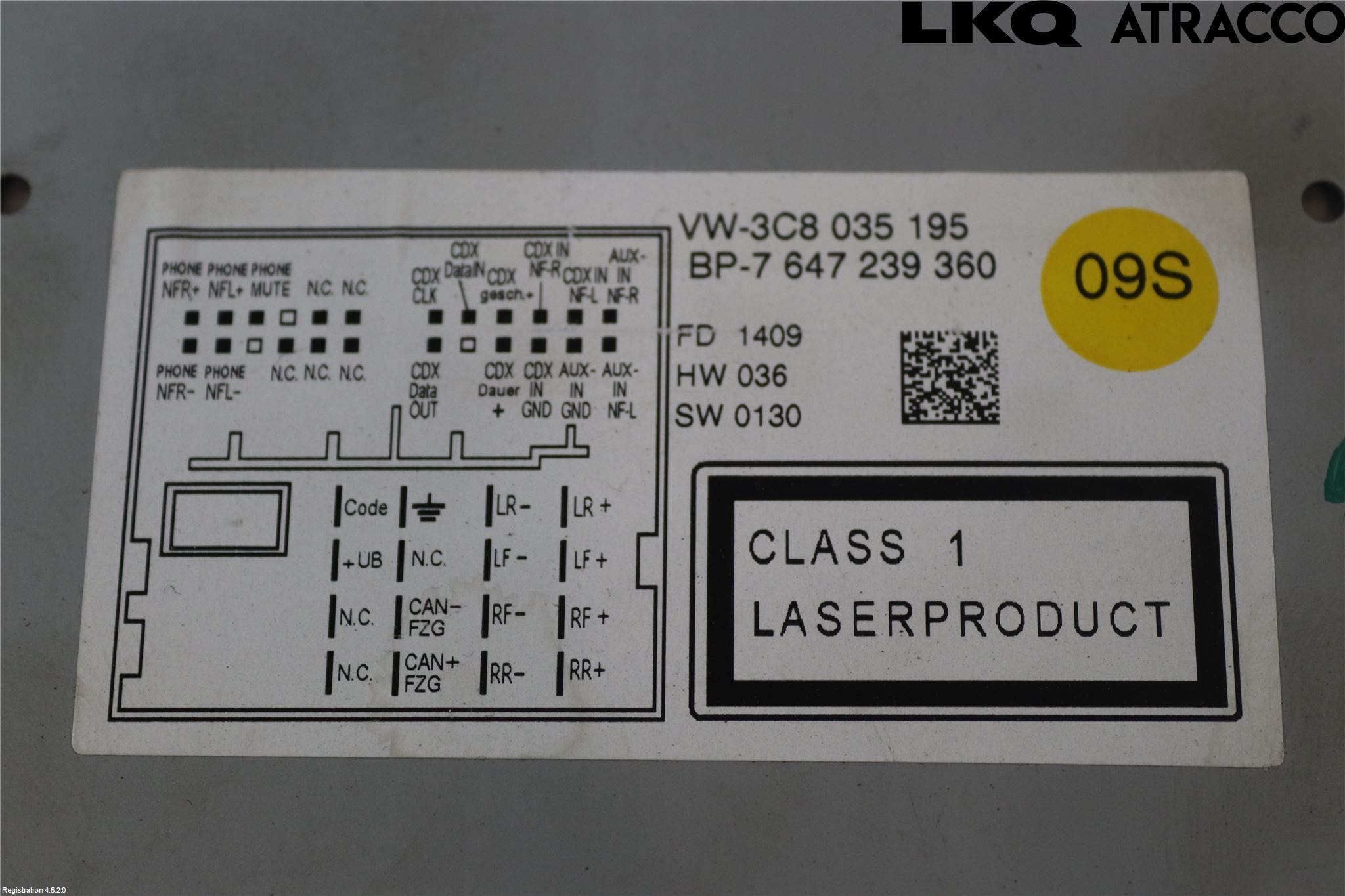 Volkswagen VW GOLF VI 09-13 Cd Radio - Multimediapanel