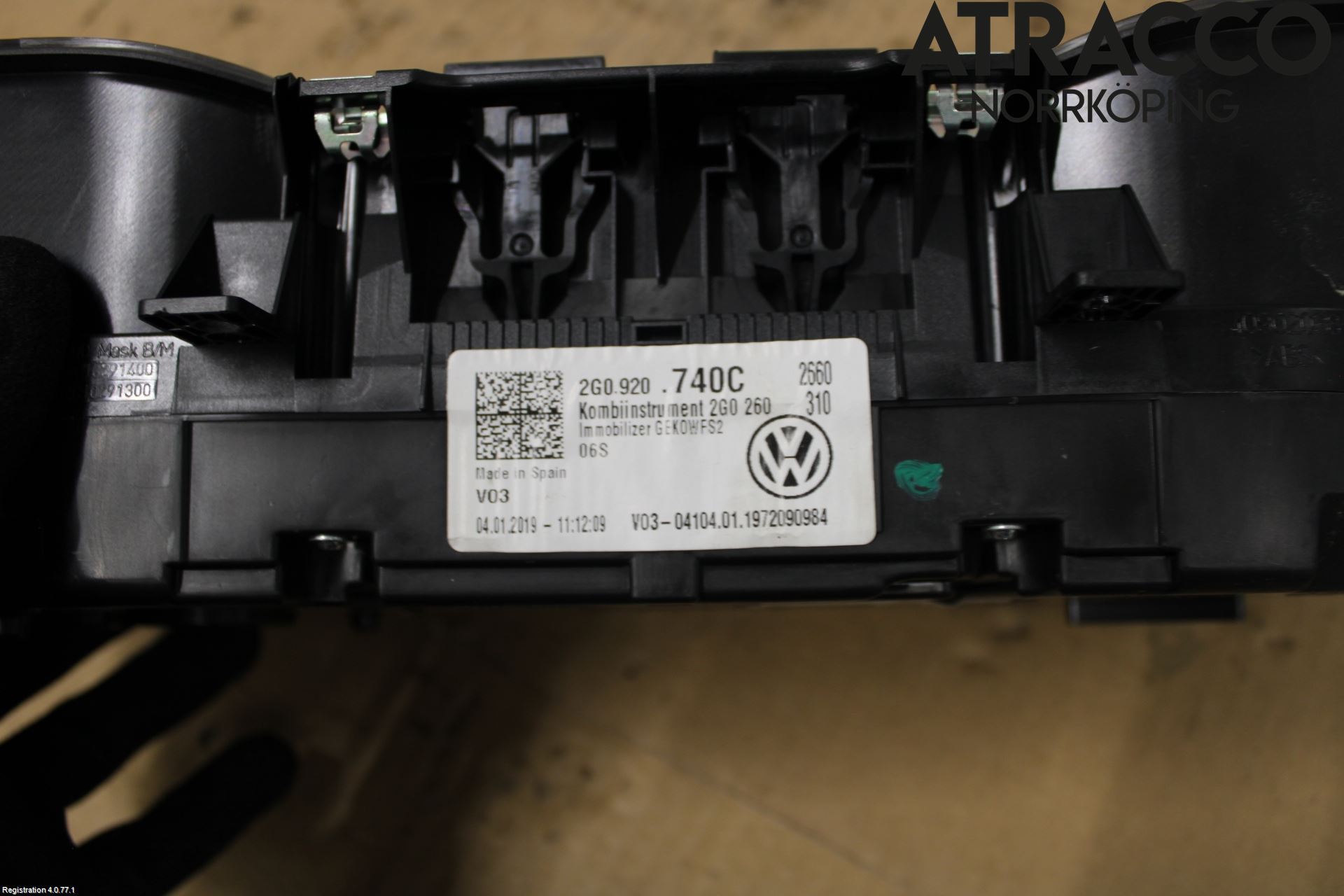 Volkswagen VW POLO VI 18->> Instrument Komb