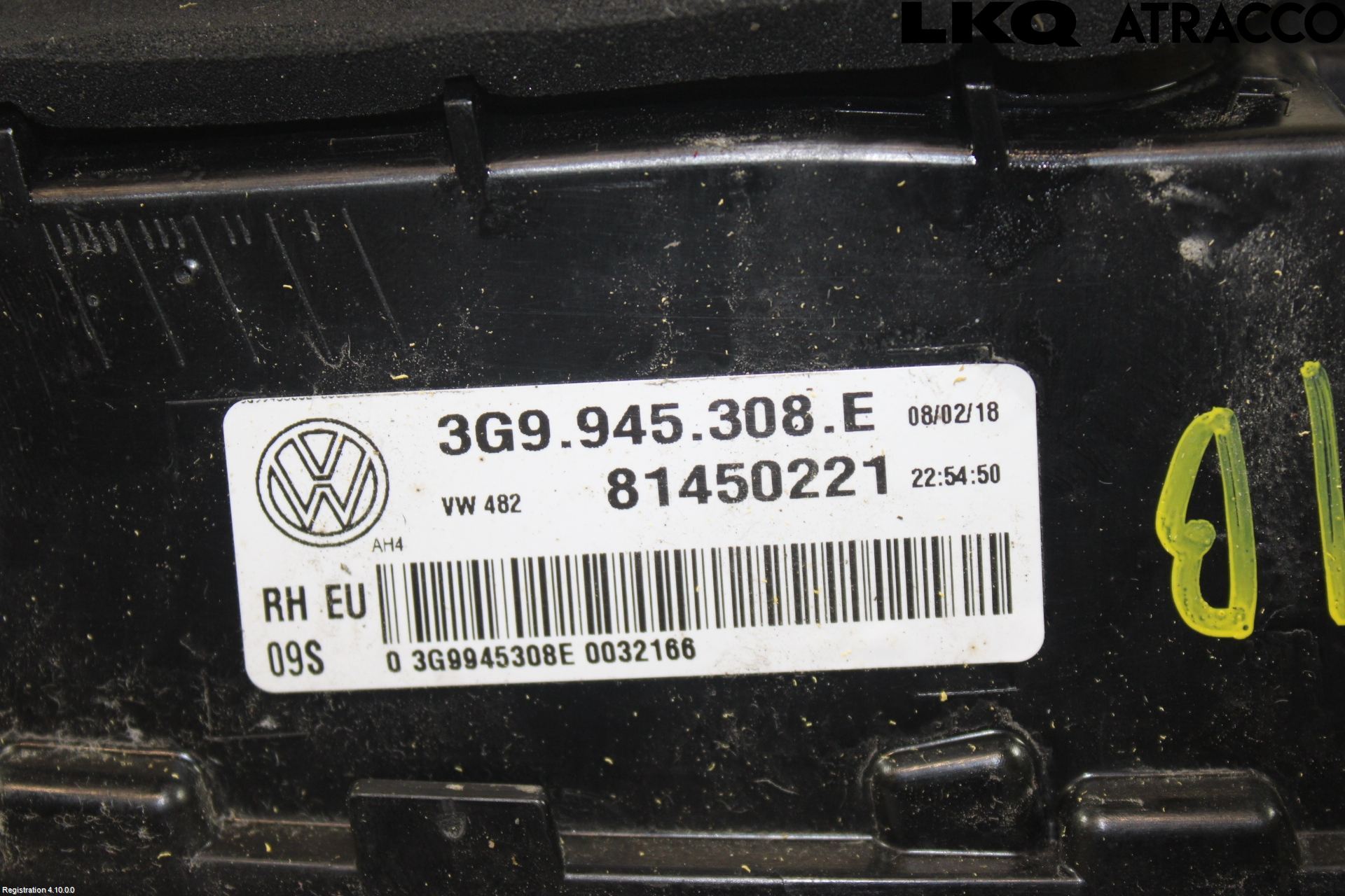 Volkswagen VW PASSAT 15-19 Bakljus Lucka Hö