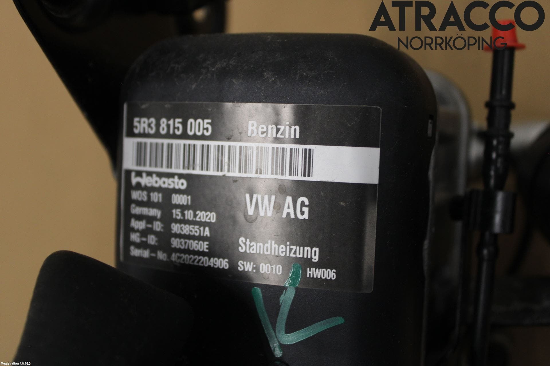 Volkswagen VW TOURAN 16- Bensinvärmare