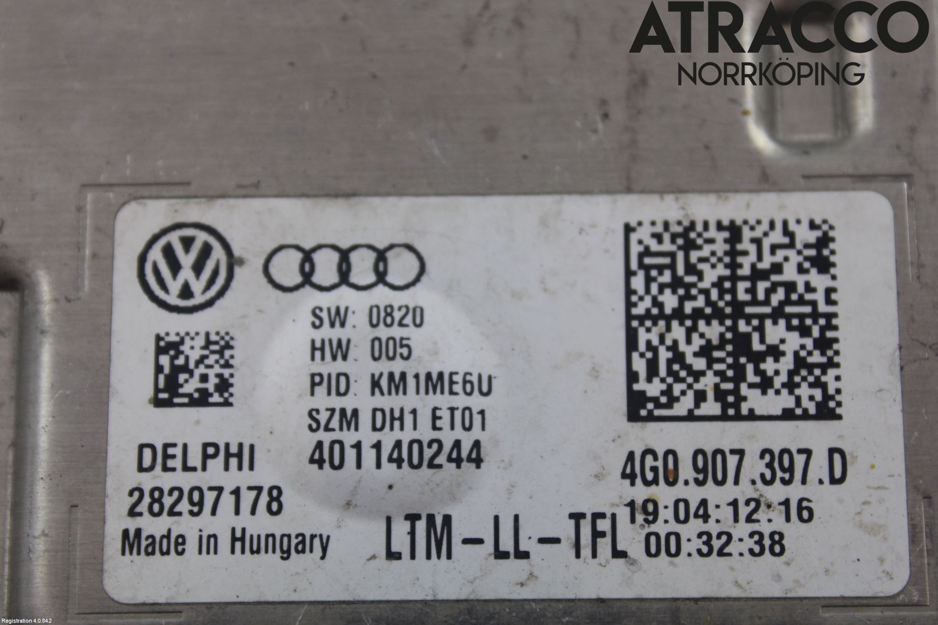 Audi A6/S6 4G 11-18 Styrenhet Strålkastare
