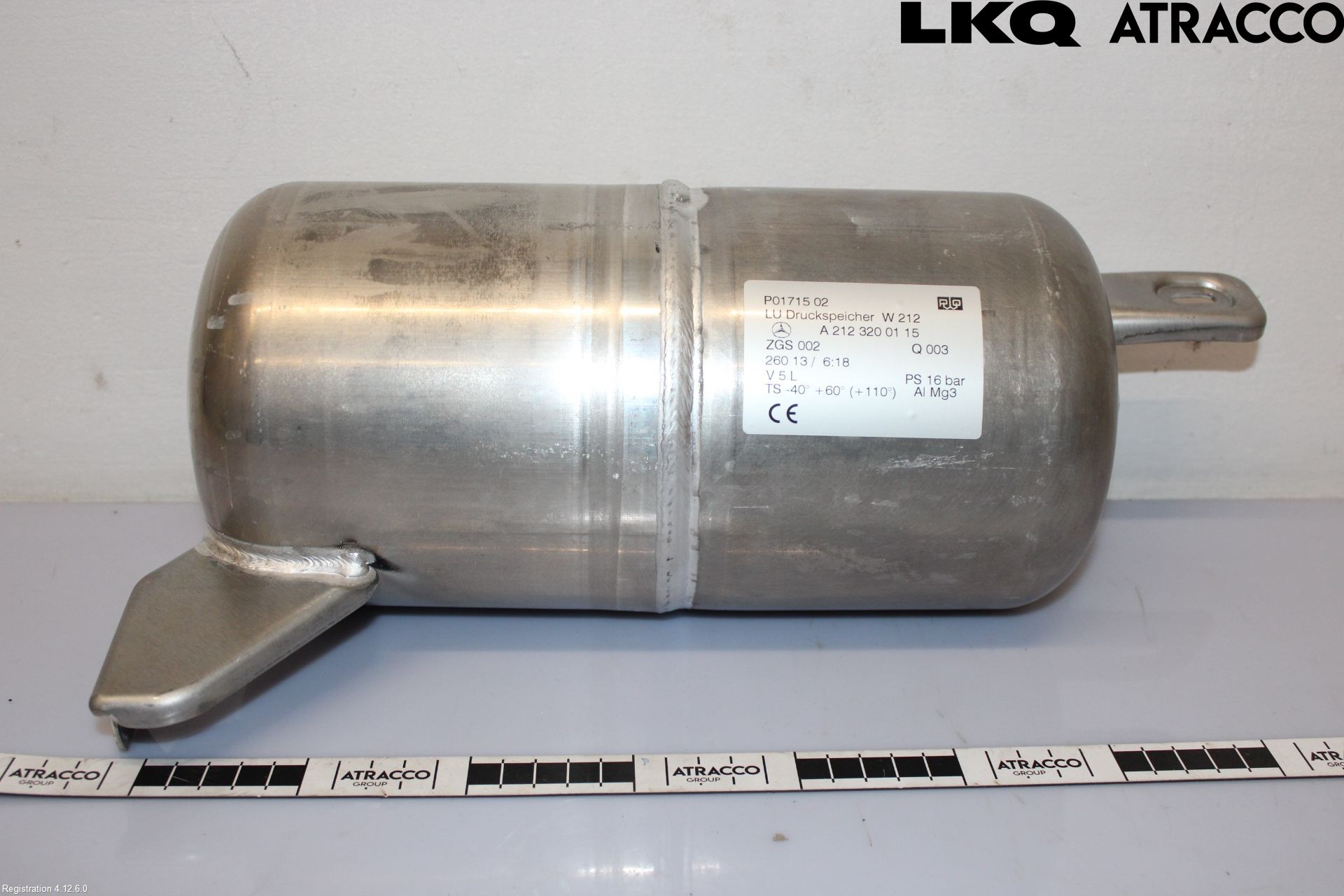 Mercedes-Benz MB E-KLASS (W212) 09-16 Nivå/Luftförändring Trycktank