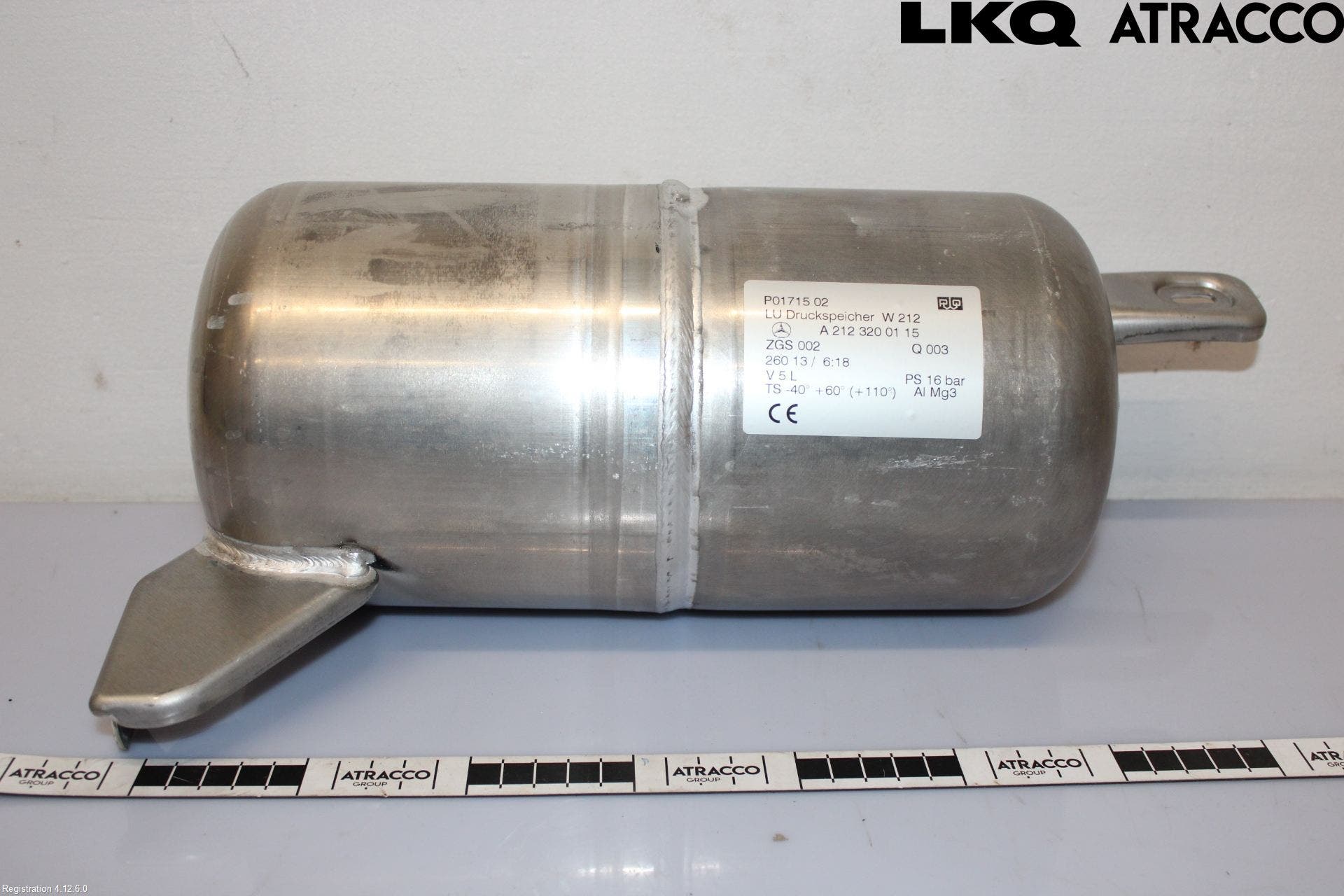 Mercedes-Benz MB E-KLASS (W212) 09-16 Nivå/Luftförändring Trycktank