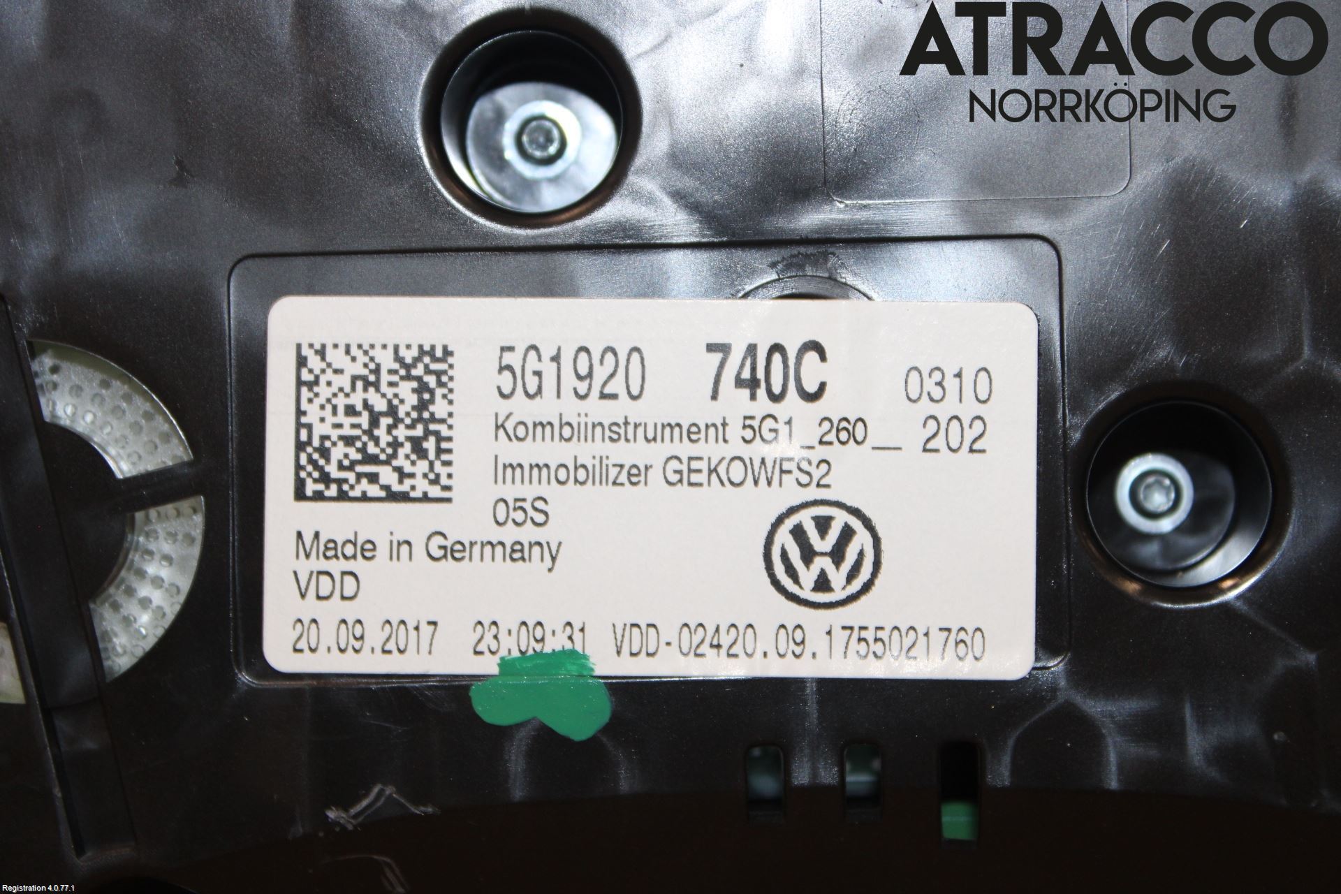 Volkswagen VW GOLF / E-GOLF VII 13-20 Instrument Komb
