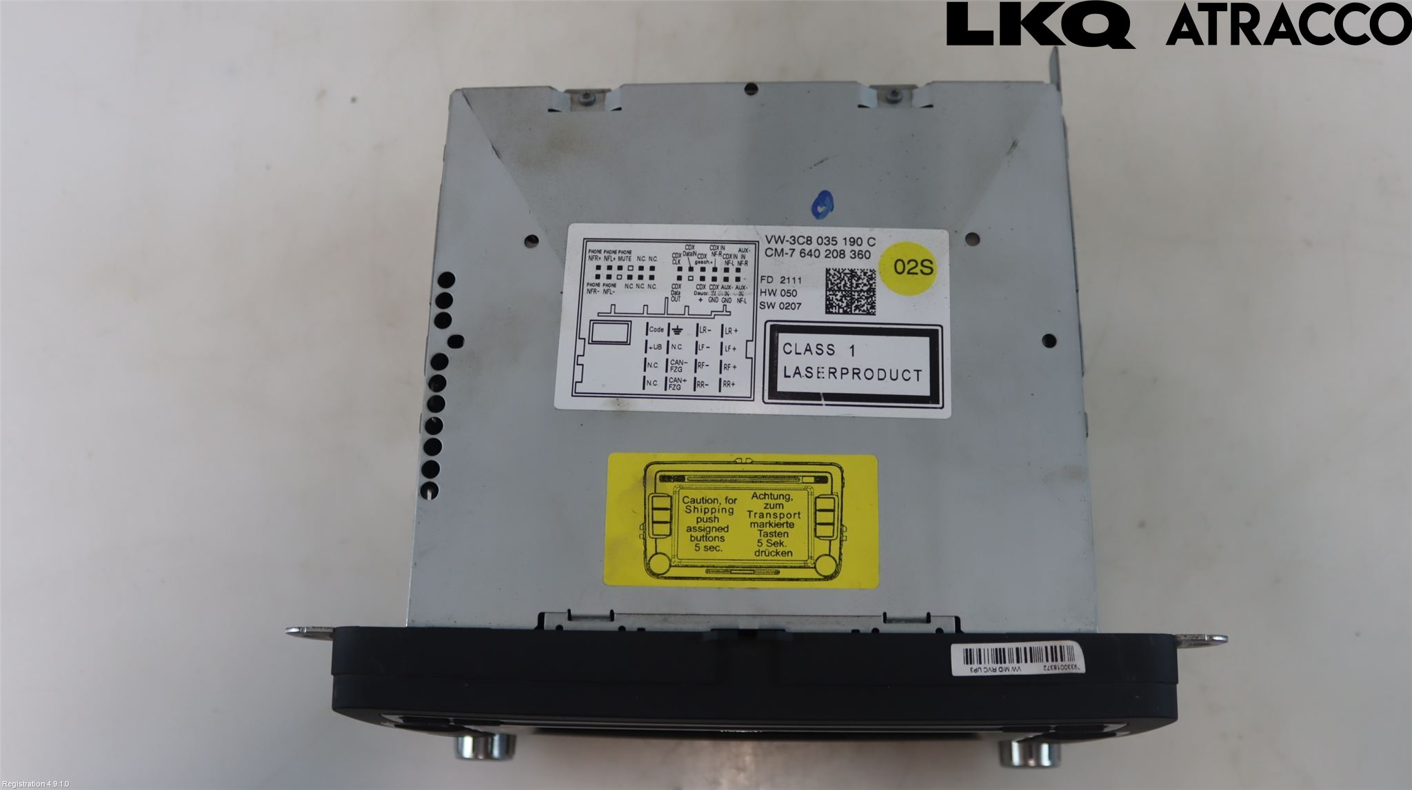 Volkswagen VW SCIROCCO 09-17 Cd Radio - Multimediapanel