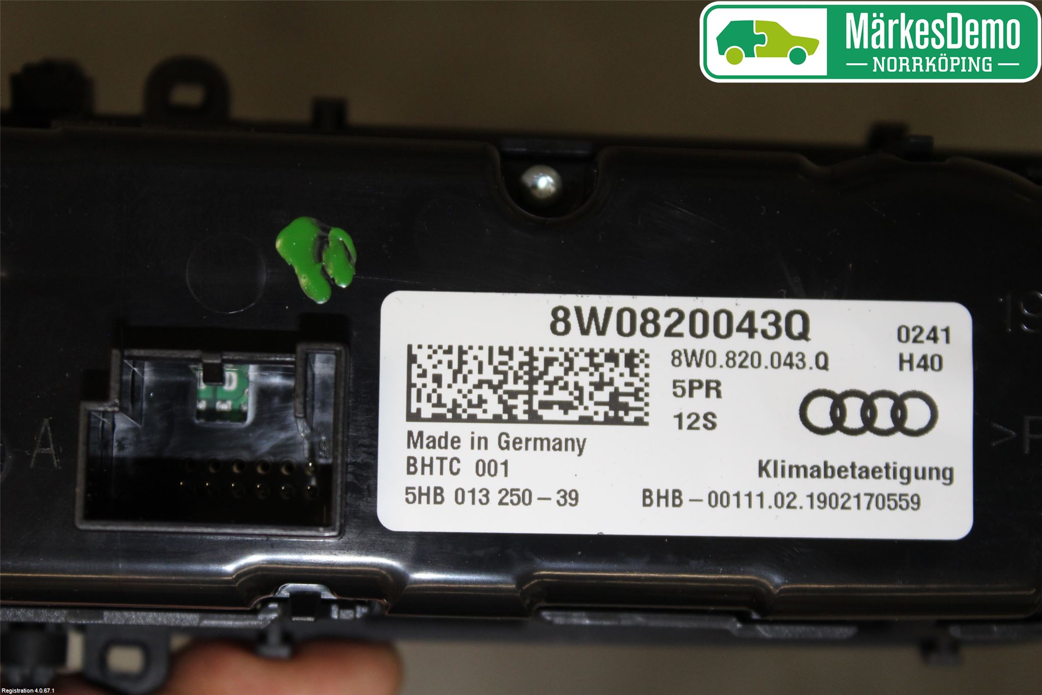 Audi A4/S4 B9 16-19 Värmereglage