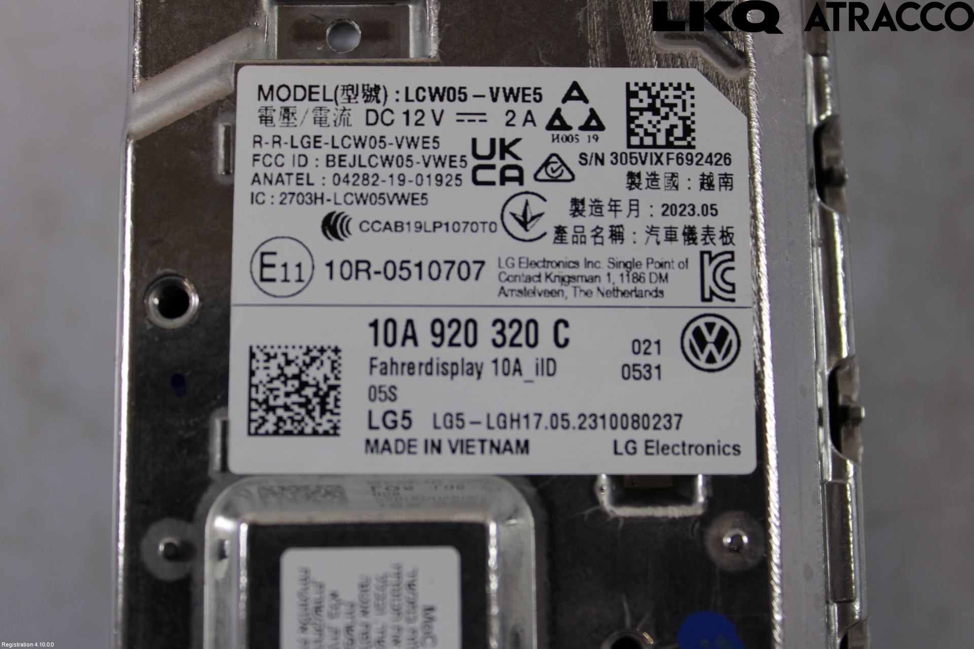 Volkswagen VW ID.3 21- Instrument Komb