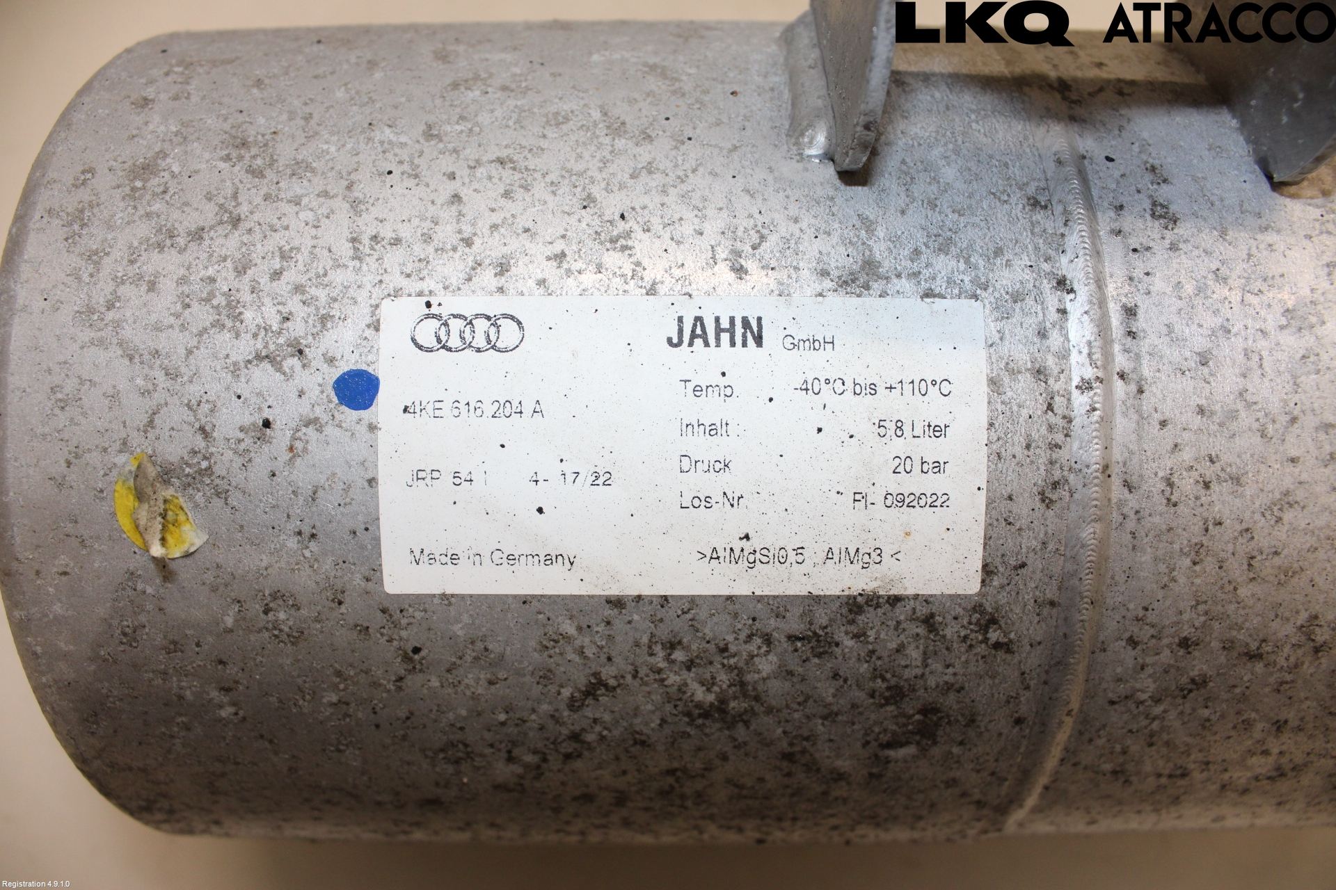 Audi E-TRON, S GE 19- Nivå/Luftförändring Trycktank